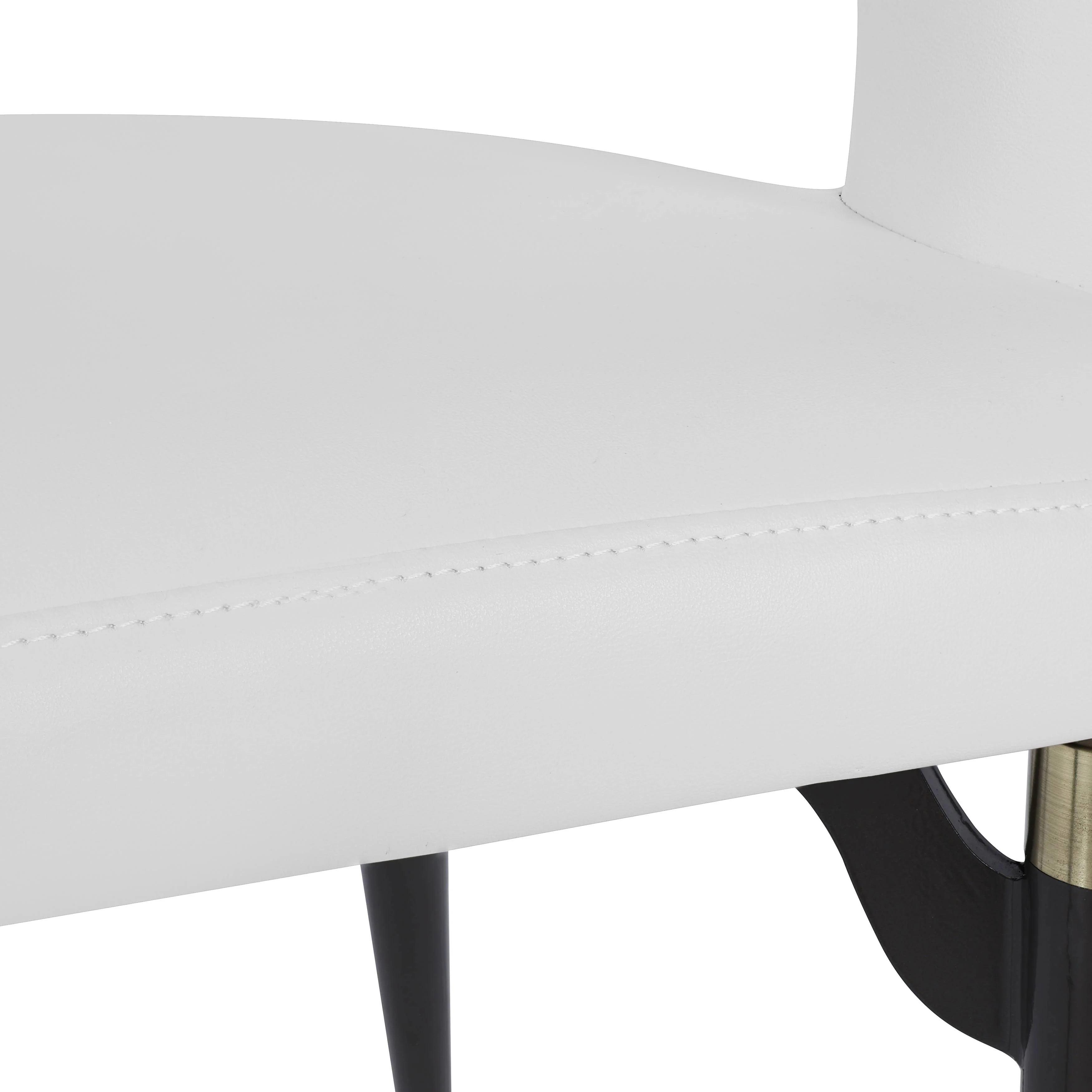 Entice Collection Modern Dining Chair Set of 4 in White