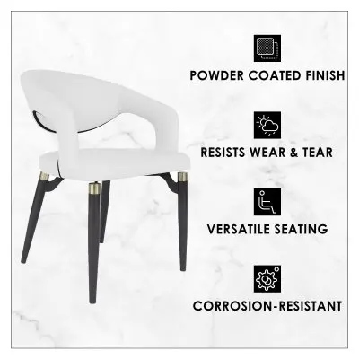 Entice Collection Modern Dining Chair in White