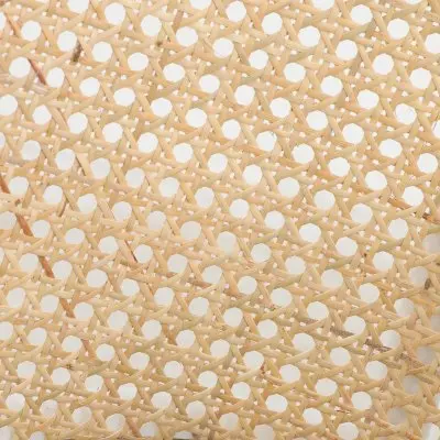 Ervilla Modern Dining Chair with White Powder Coated Steel Legs and Wicker Back, Set of 4