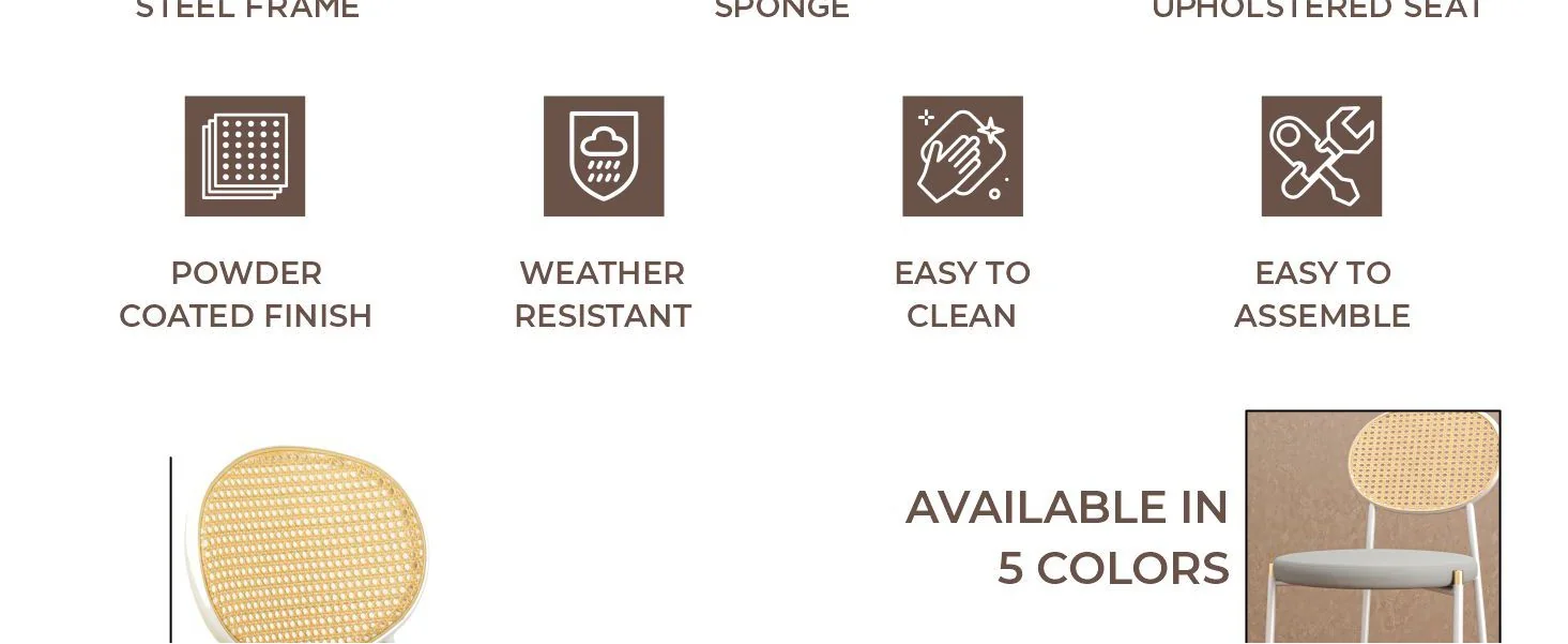 Euston Collection Modern Dining Chair White Frame In black - Set of 4