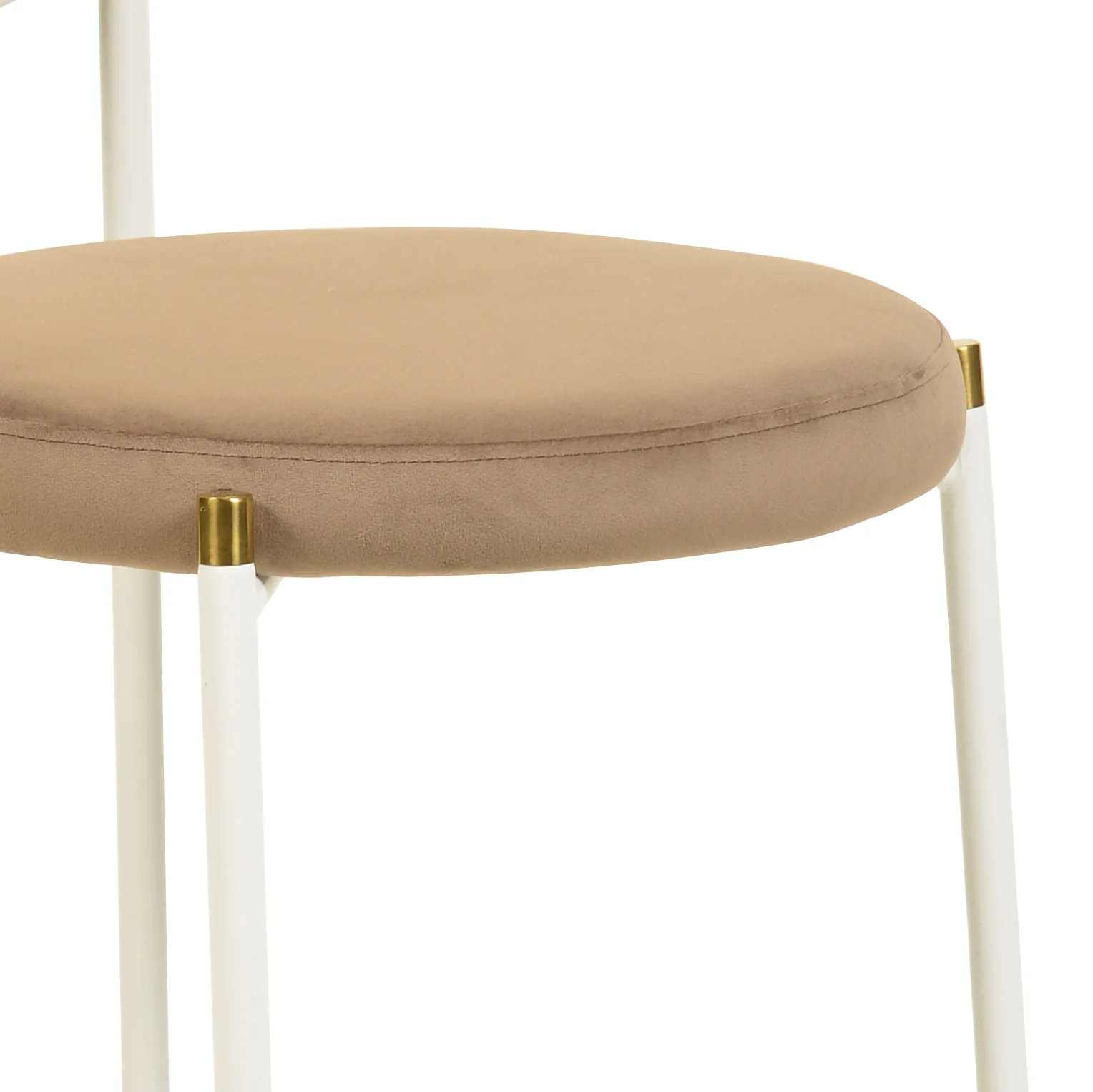 Euston Collection Modern Dining Chair White Frame In Brown