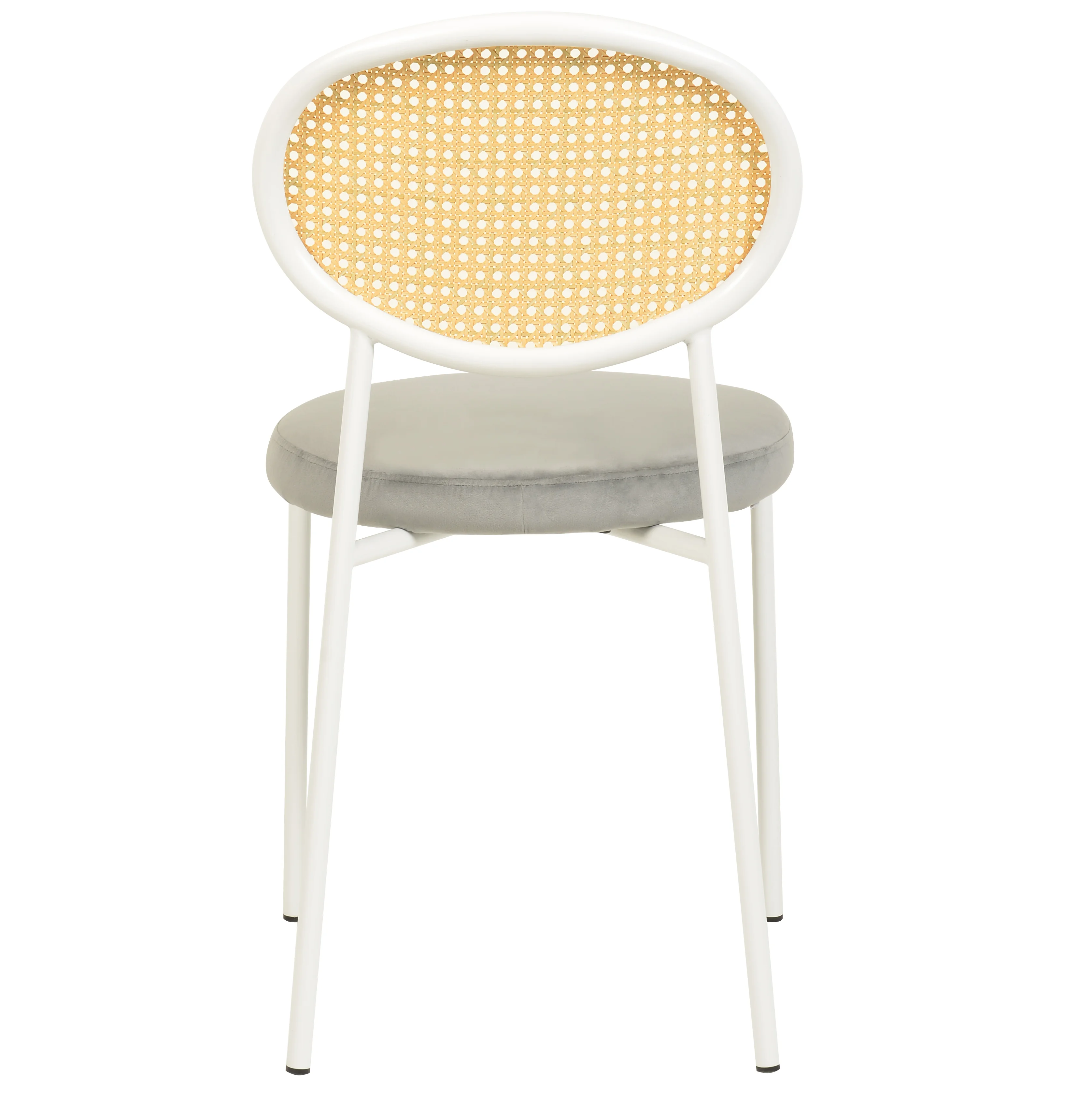 Euston Collection Modern Dining Chair White Frame In Grey