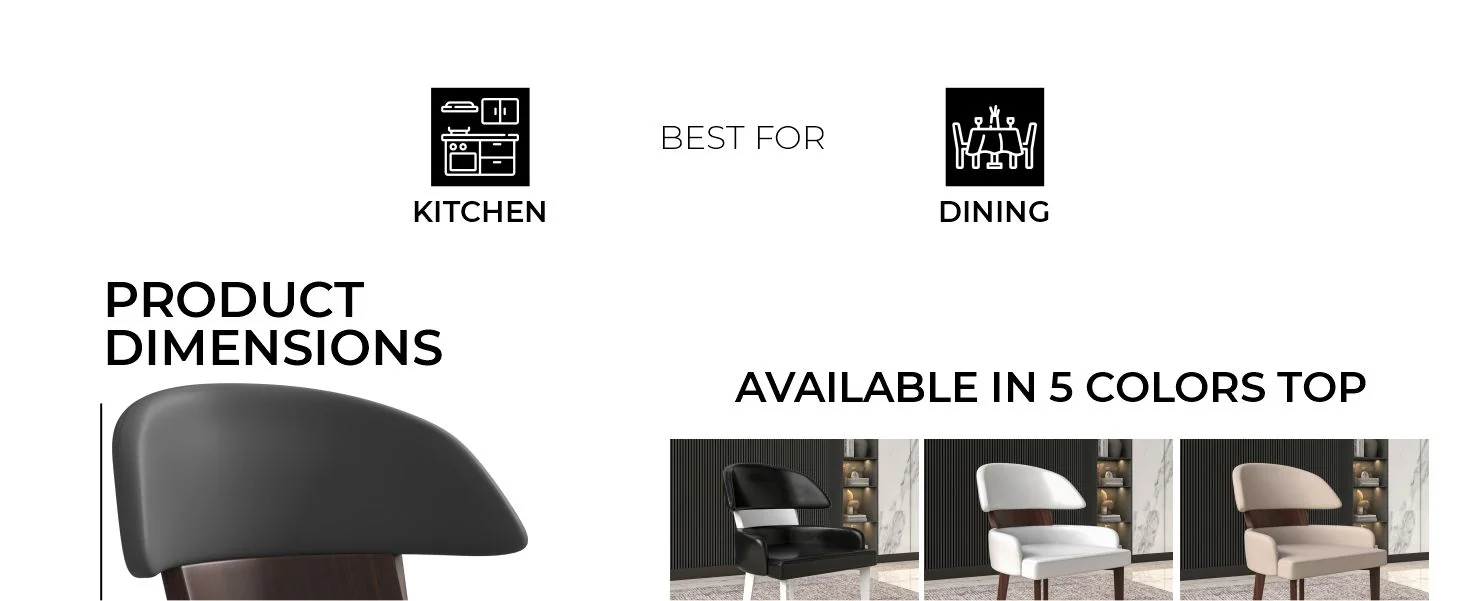 Ethos Collection Modern Wooden Dining Chair in Grey