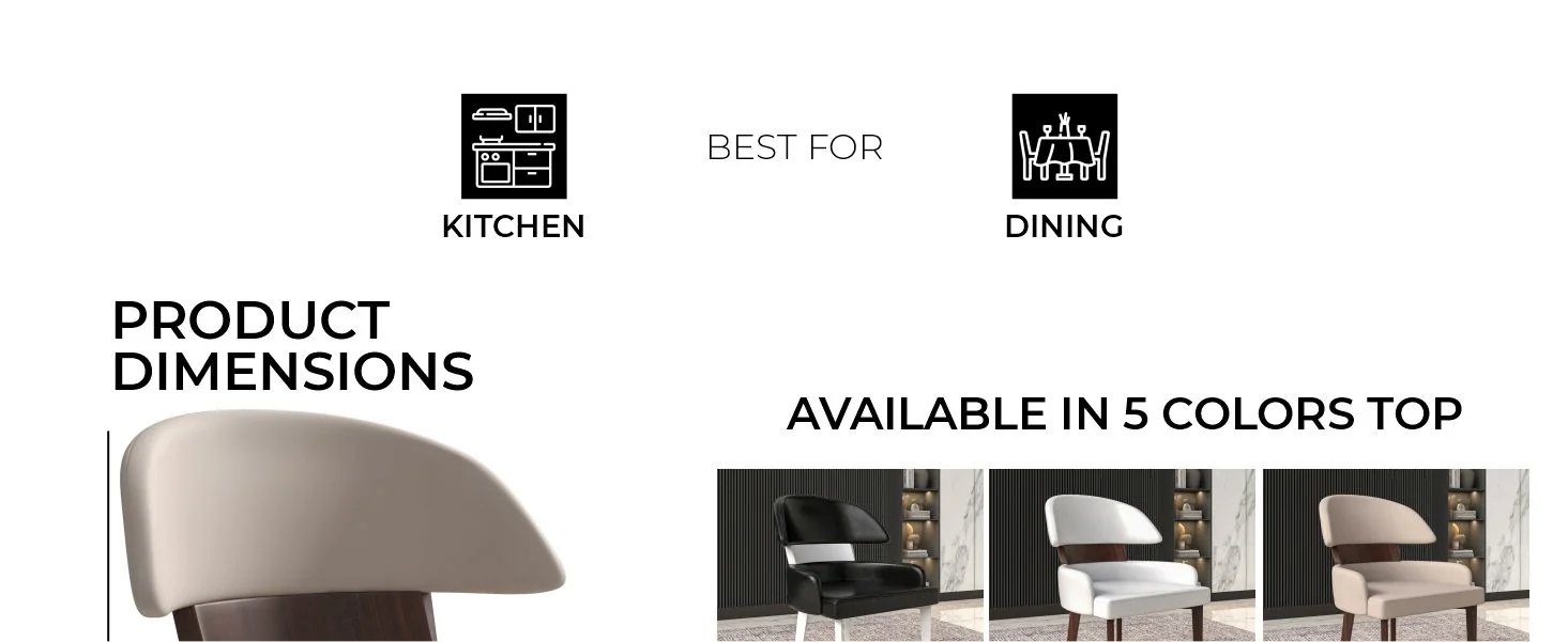 Ethos Collection Modern Wooden Dining Chair in Toupe