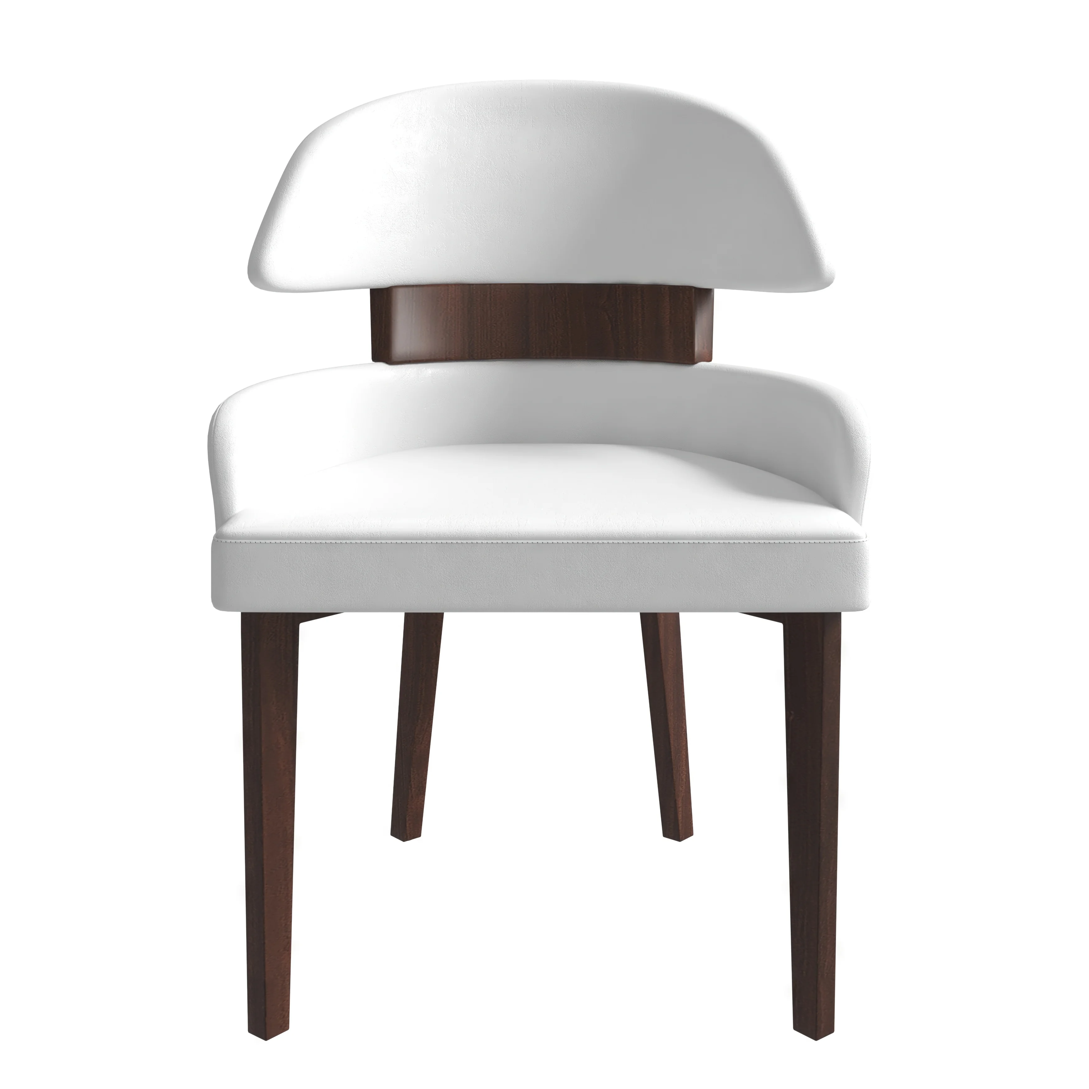 Ethos Collection Modern Wooden Dining Chair in White