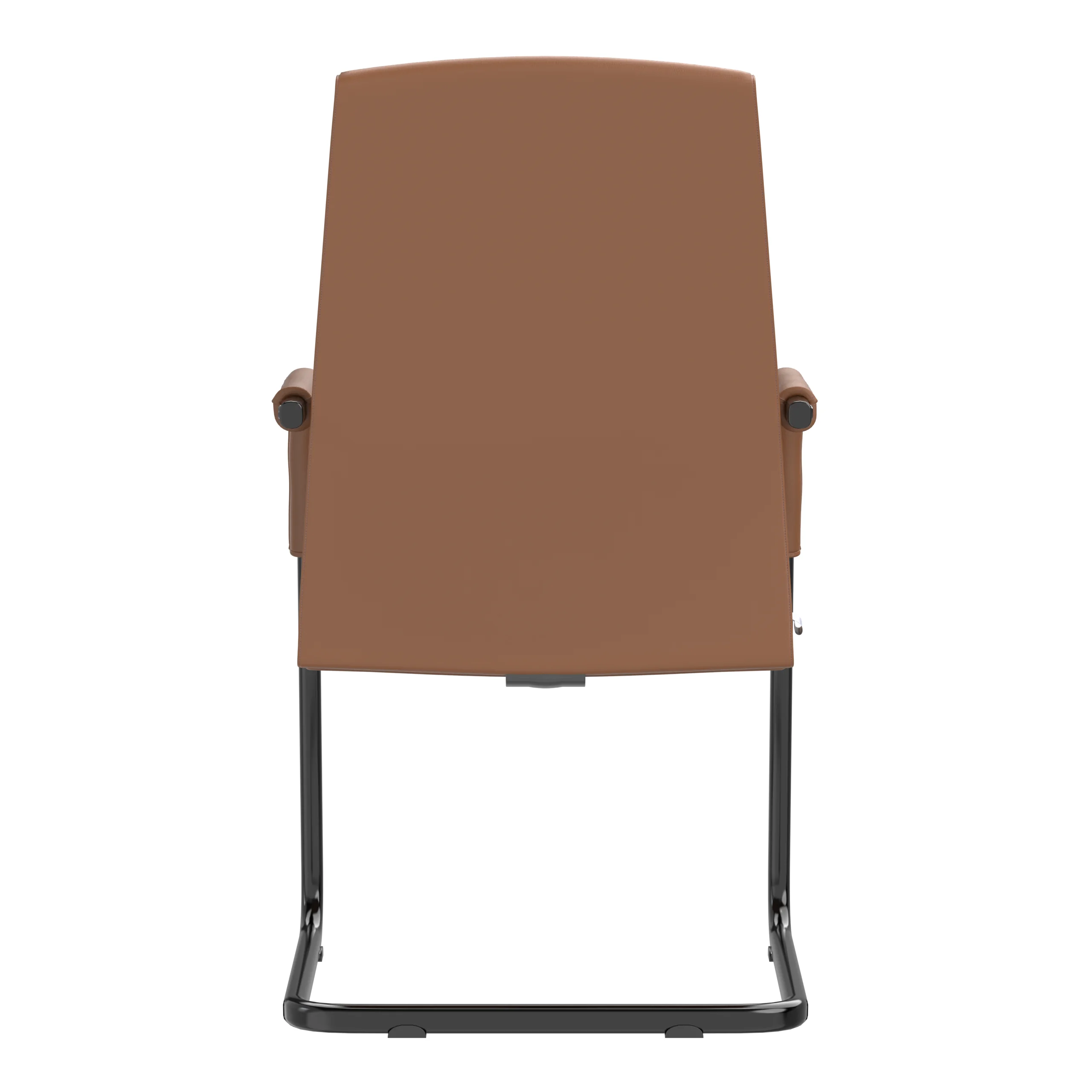Evander Office Guest Chair in Dark Brown Leather