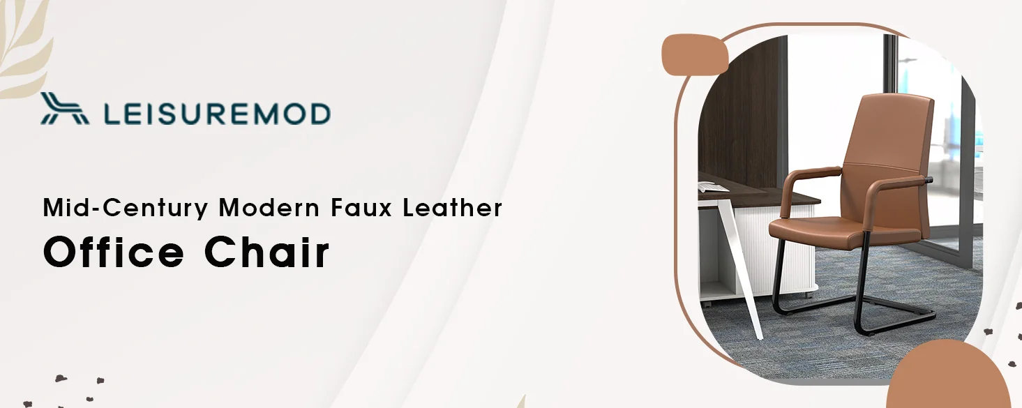 Evander Office Guest Chair in Dark Brown Leather