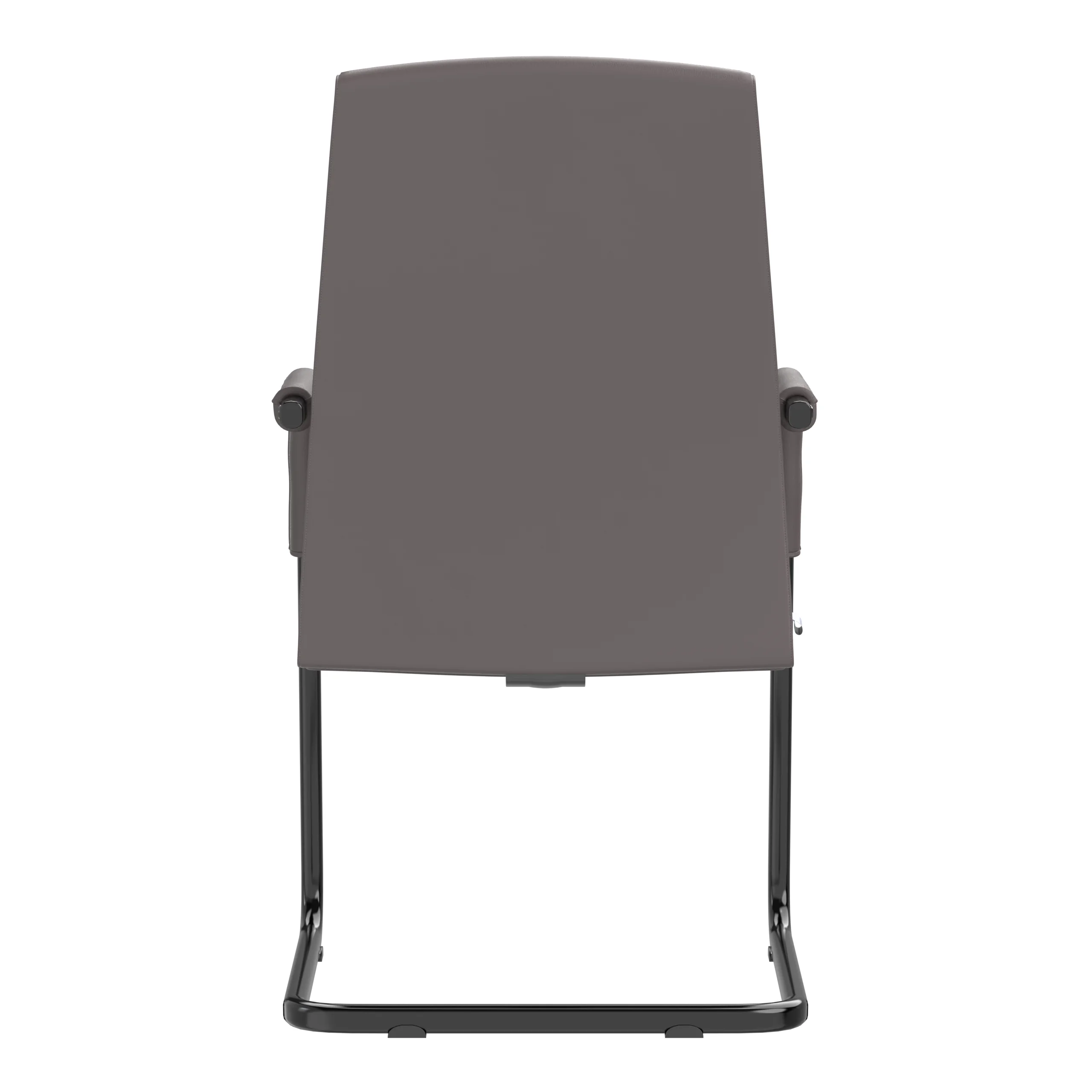 Evander Office Guest Chair in Grey Leather