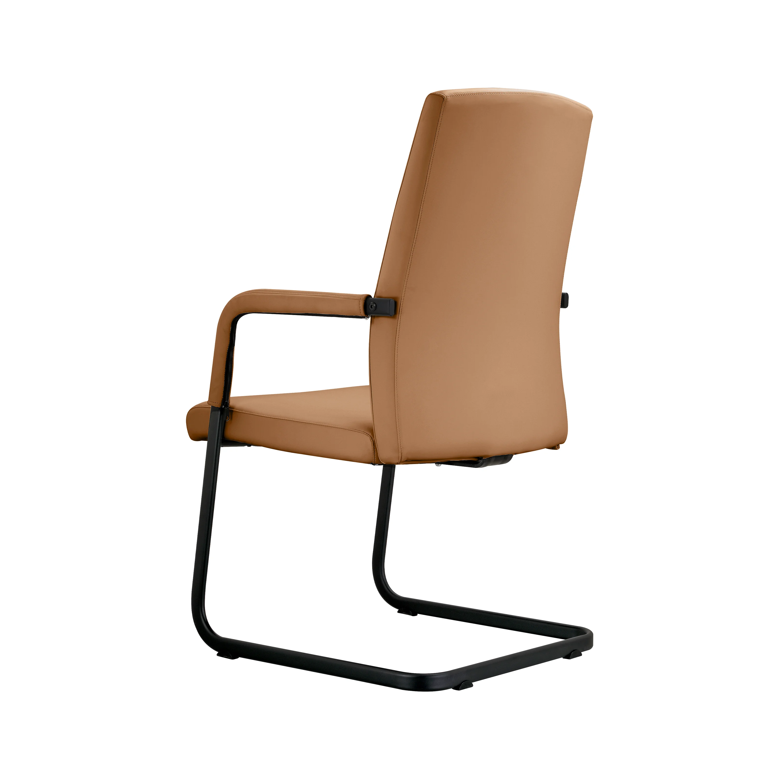Evander Office Guest Chair in Acorn Brown Leather