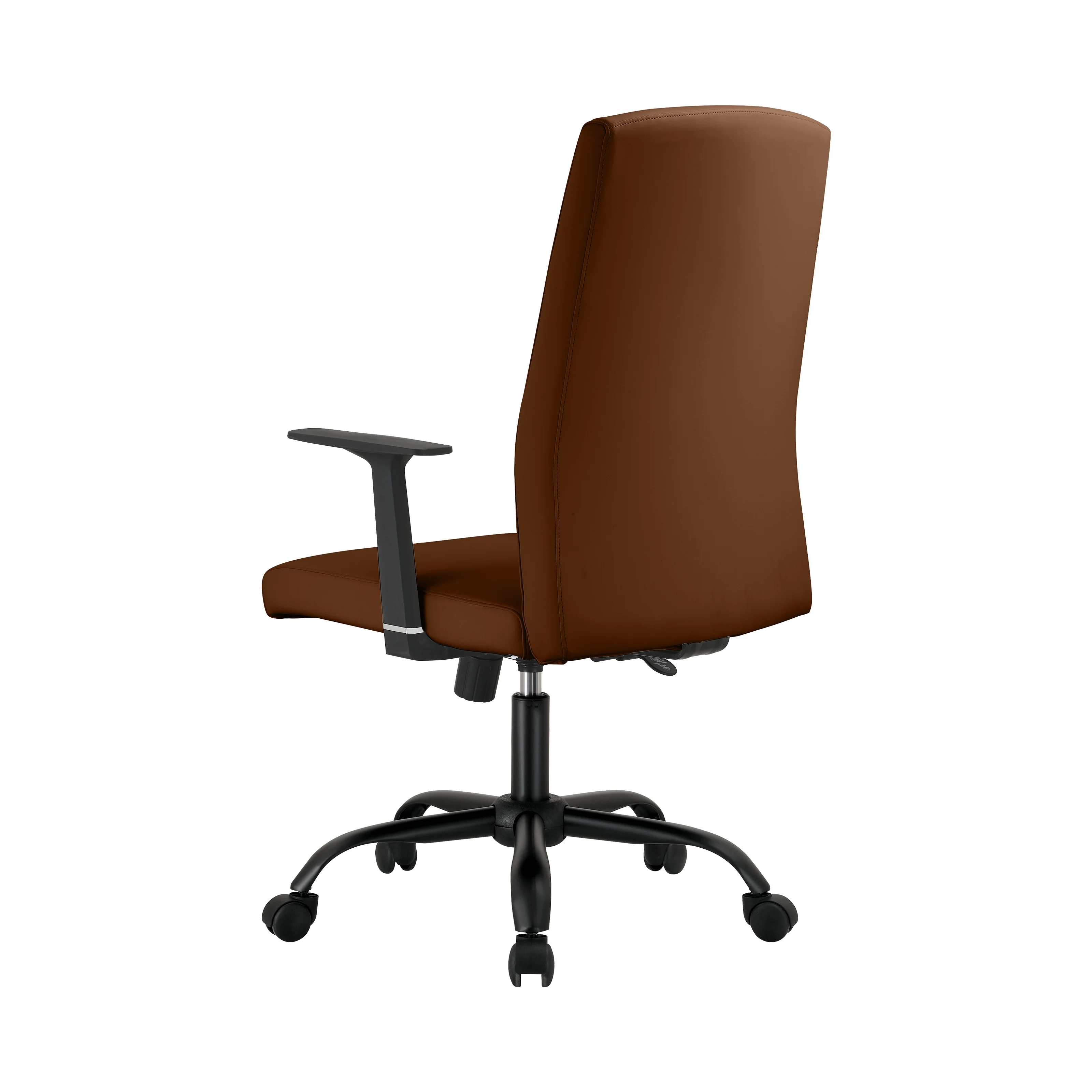 Evander Series Office Guest Chair in Dark Brown Leather