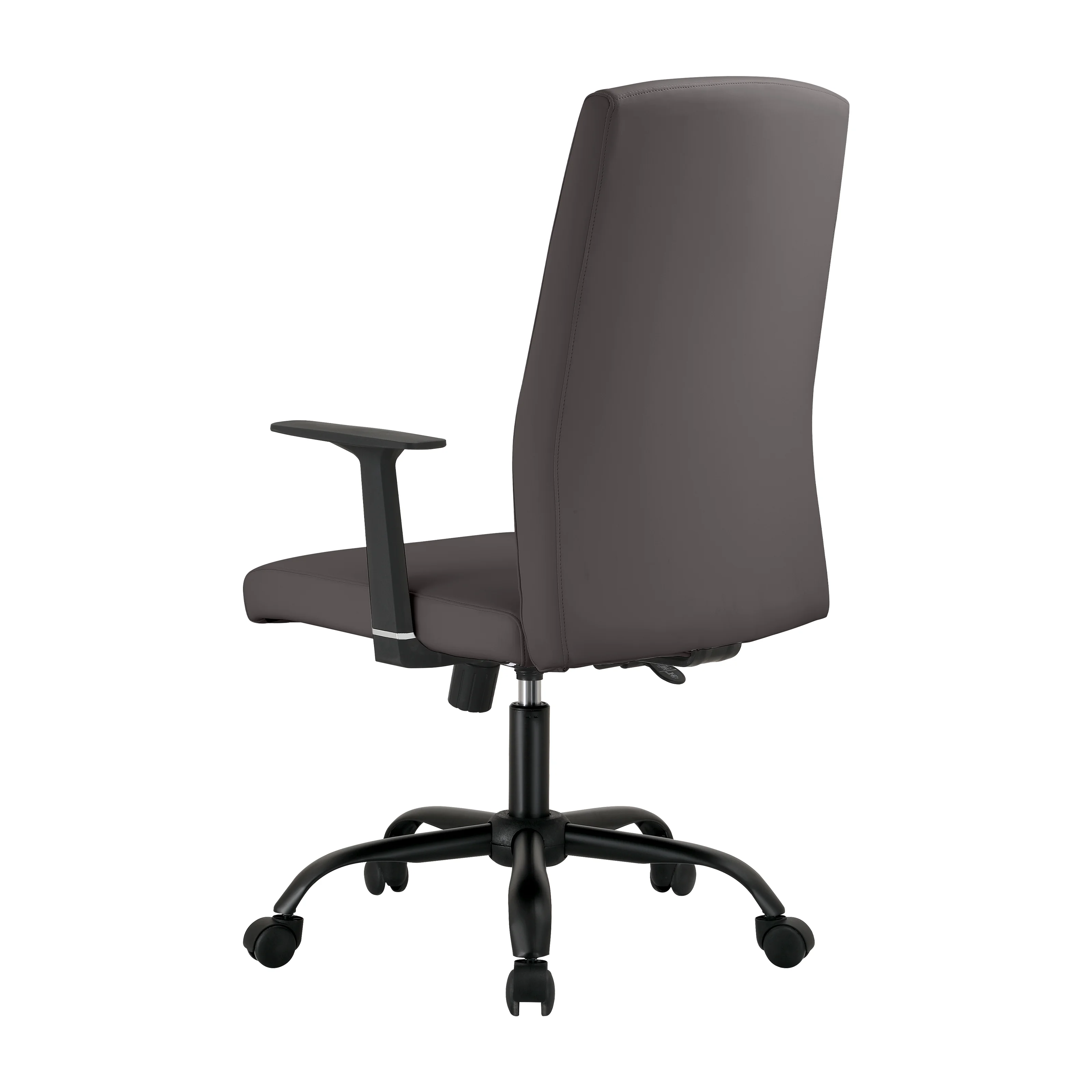 Evander Series Office Guest Chair in Grey Leather