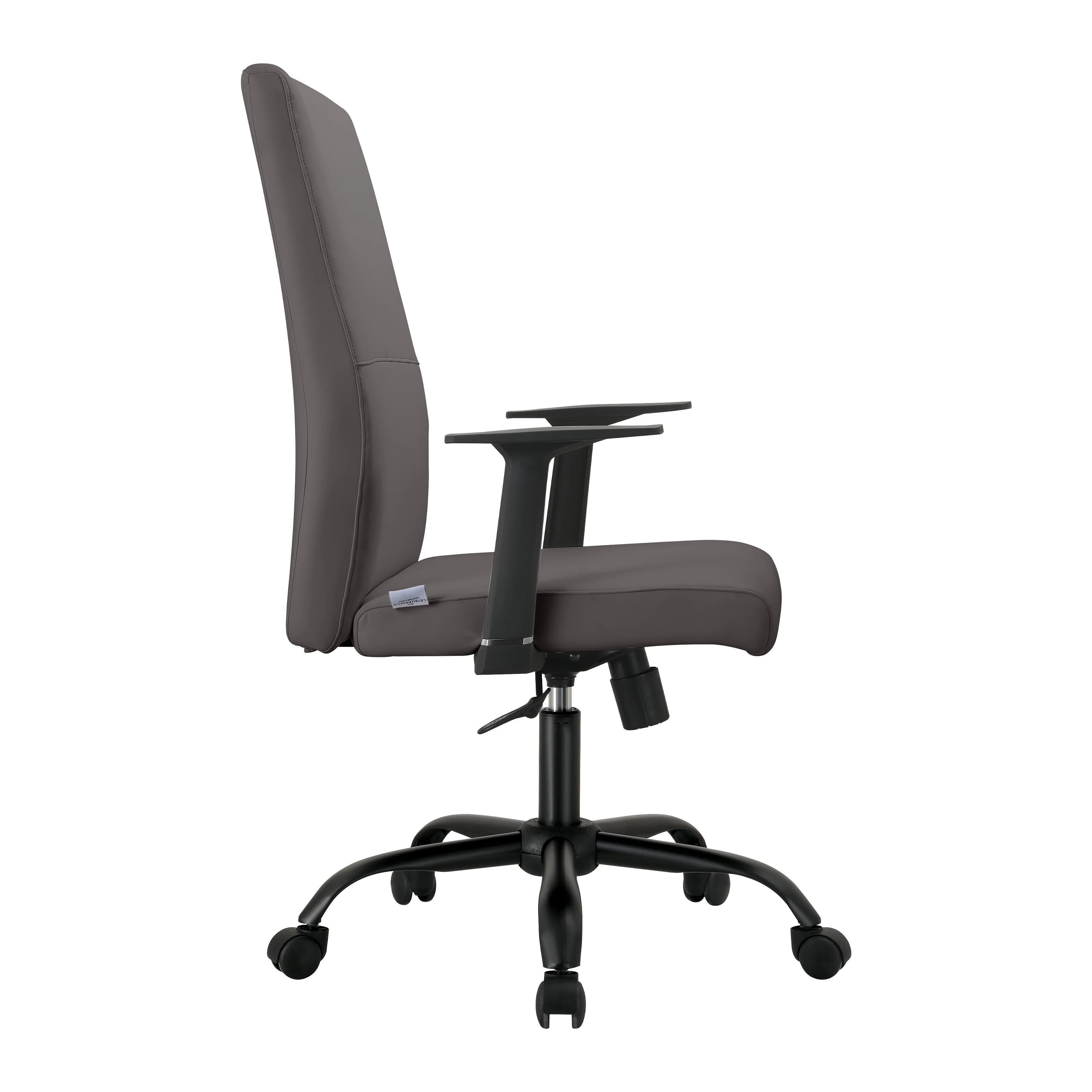 Evander Series Office Guest Chair in Grey Leather