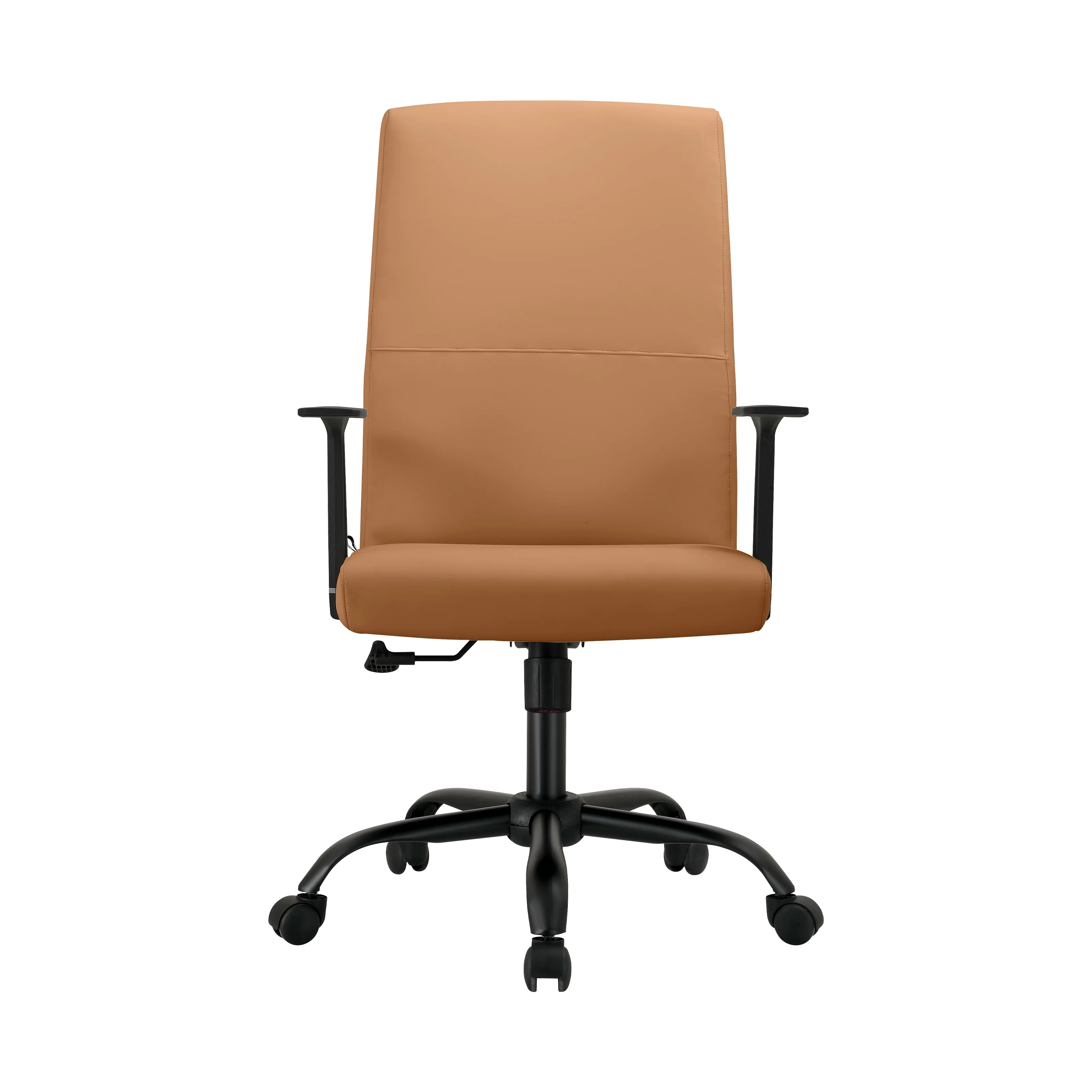 Evander Series Office Guest Chair in Acorn Brown Leather