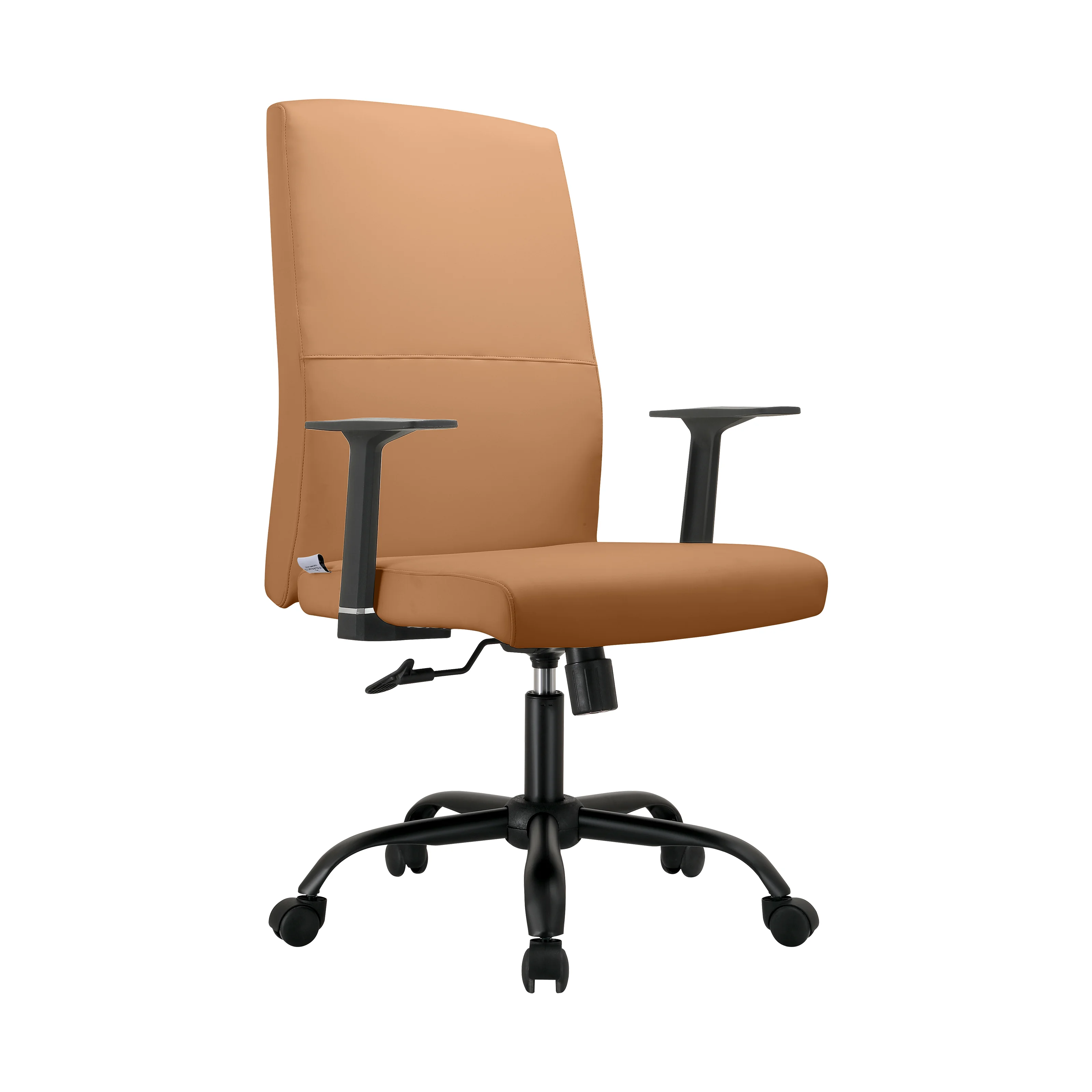 Evander Series Office Guest Chair in Acorn Brown Leather