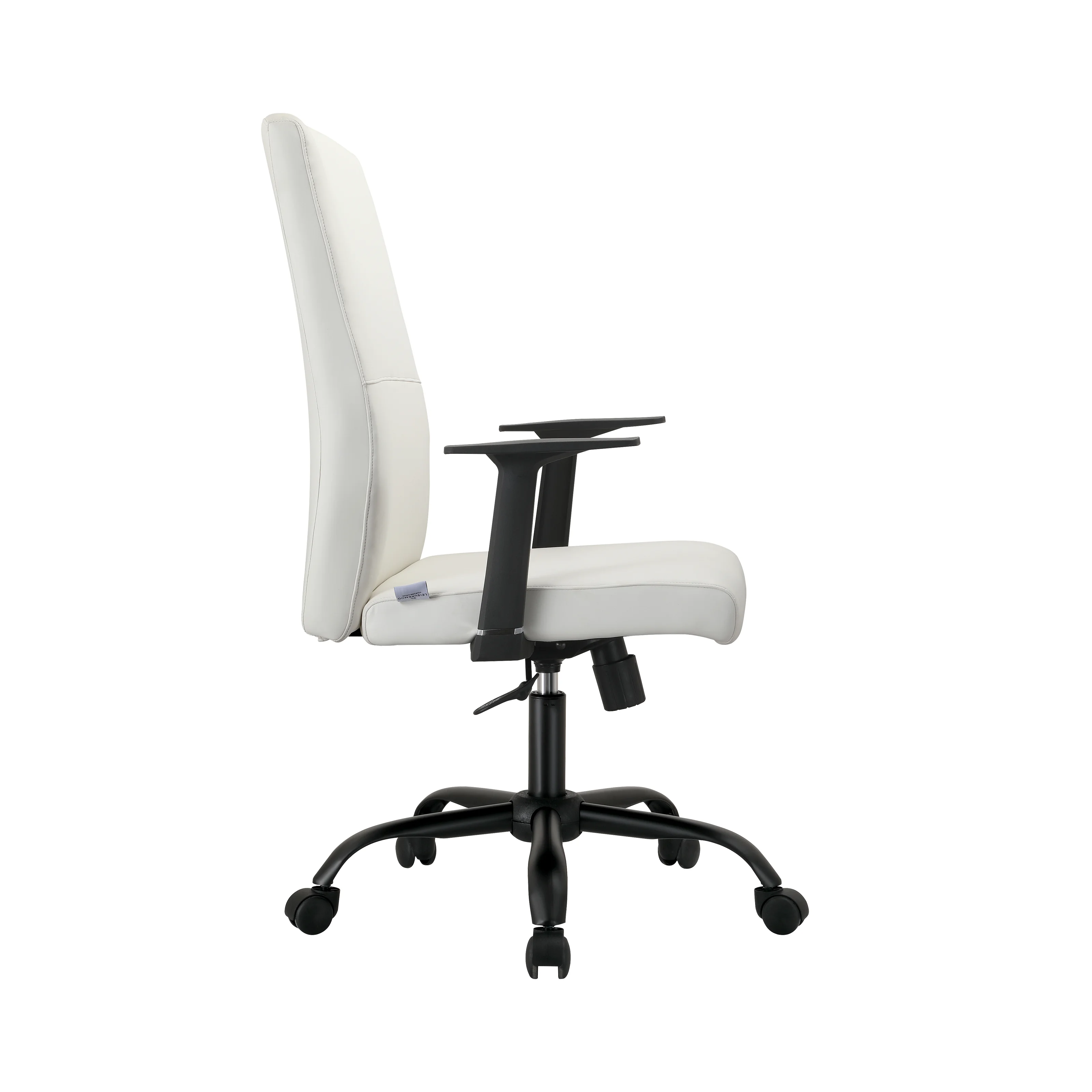 Evander Series Office Guest Chair in White Leather