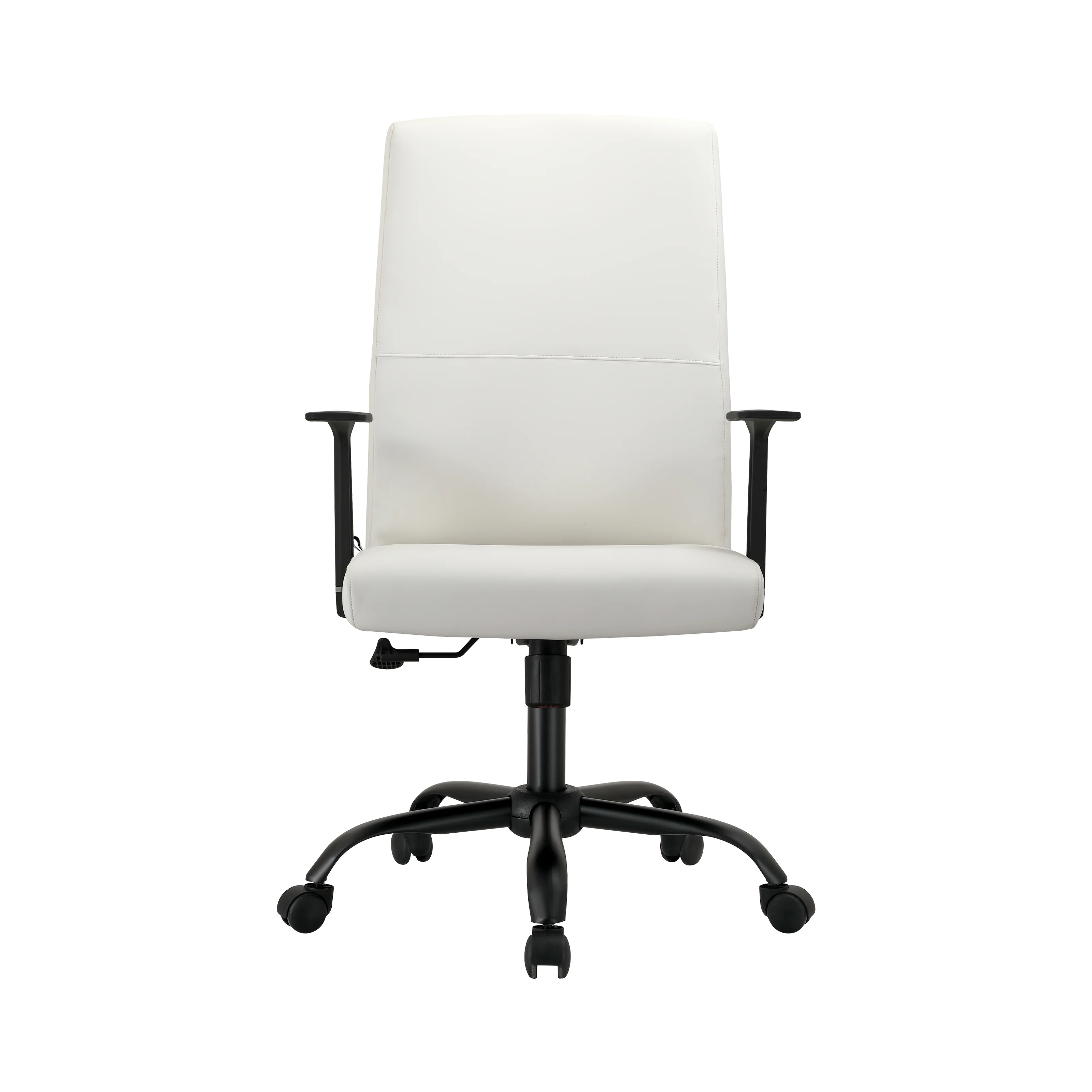 Evander Series Office Guest Chair in White Leather