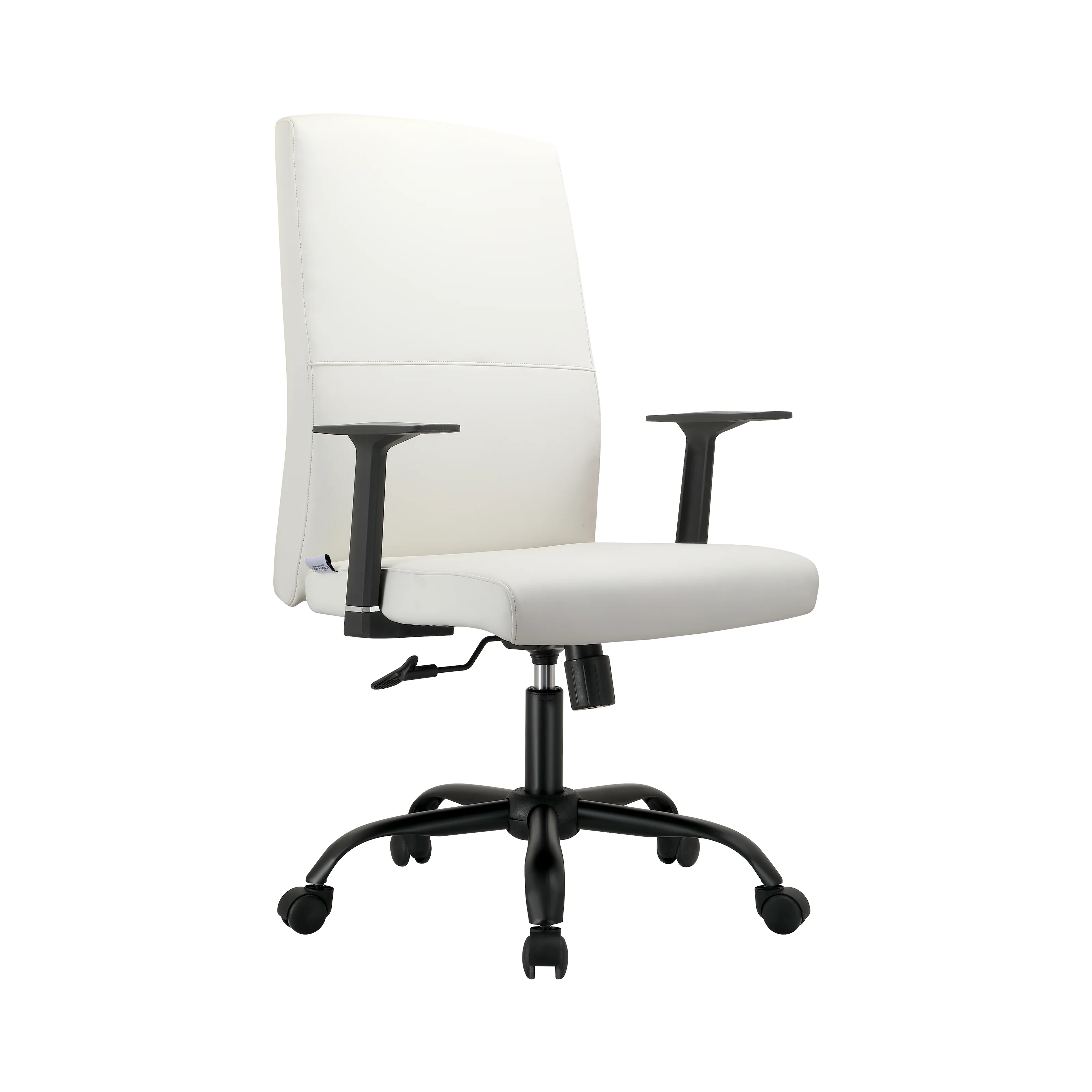 Evander Series Office Guest Chair in White Leather