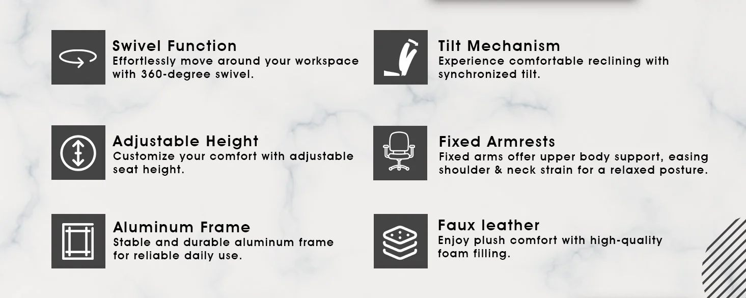 Evander Series Office Chair in Black Leather