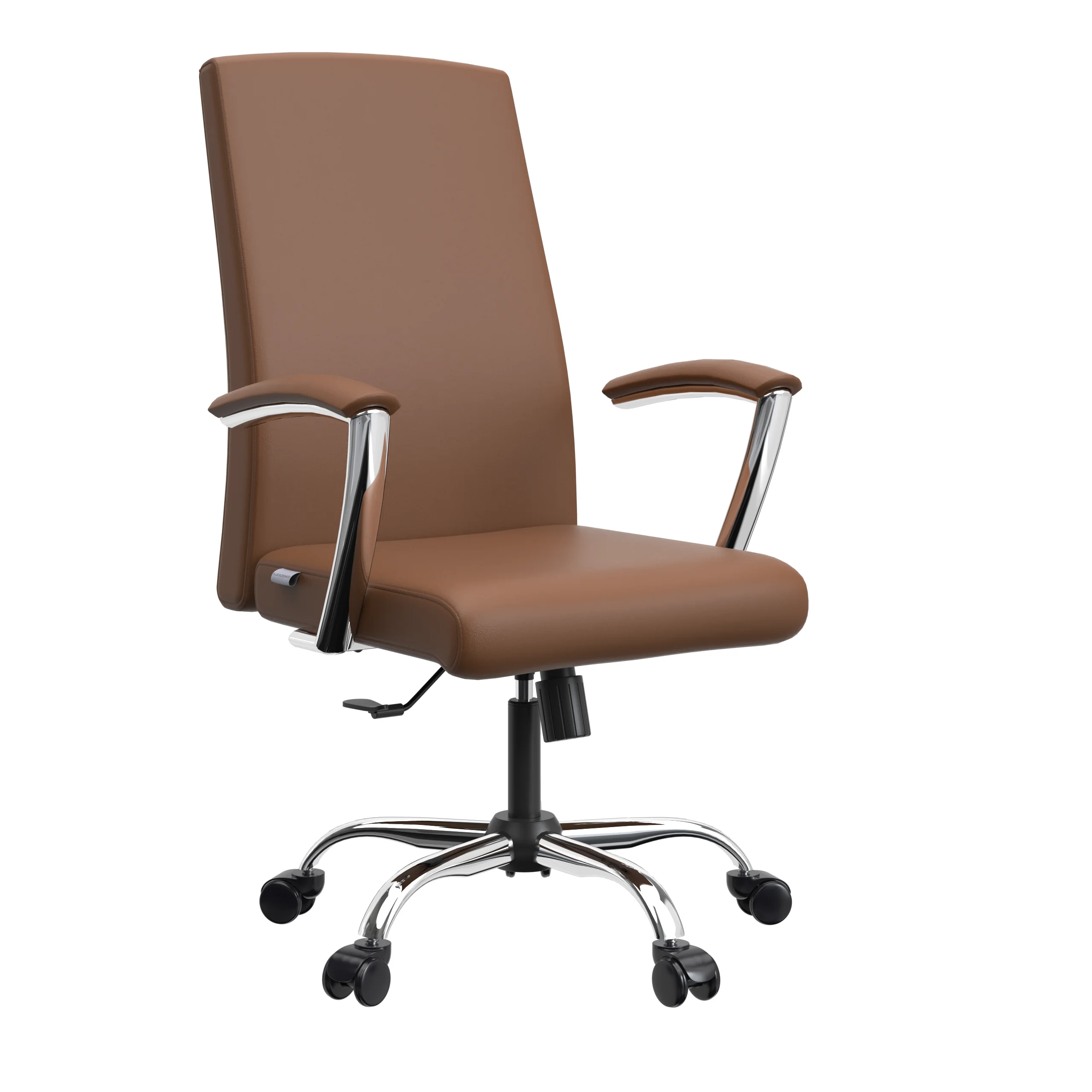 Evander Series Office Chair in Dark Brown Leather