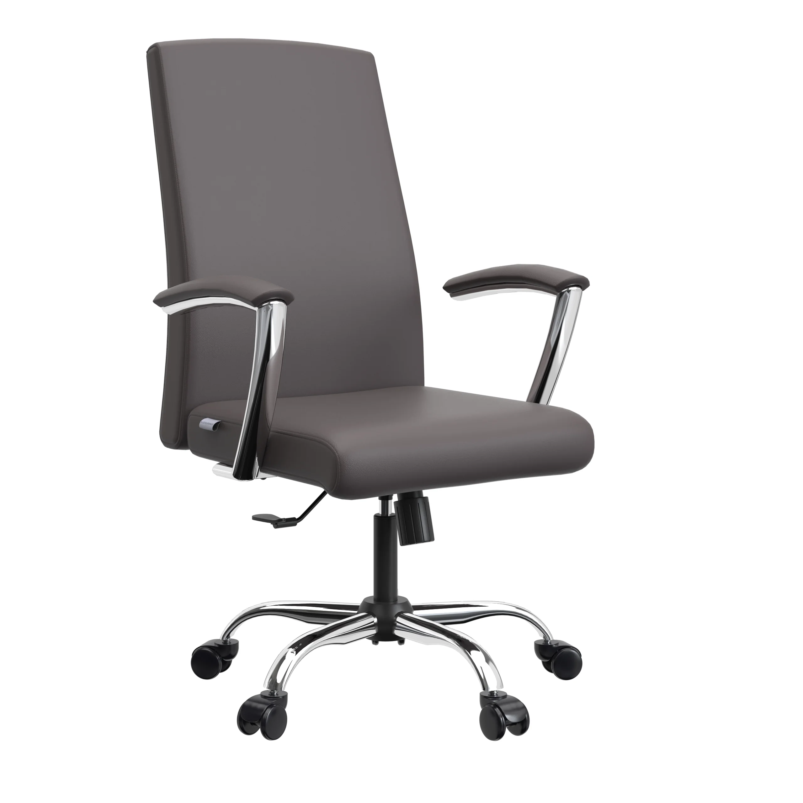 Evander Series Office Chair in Grey Leather