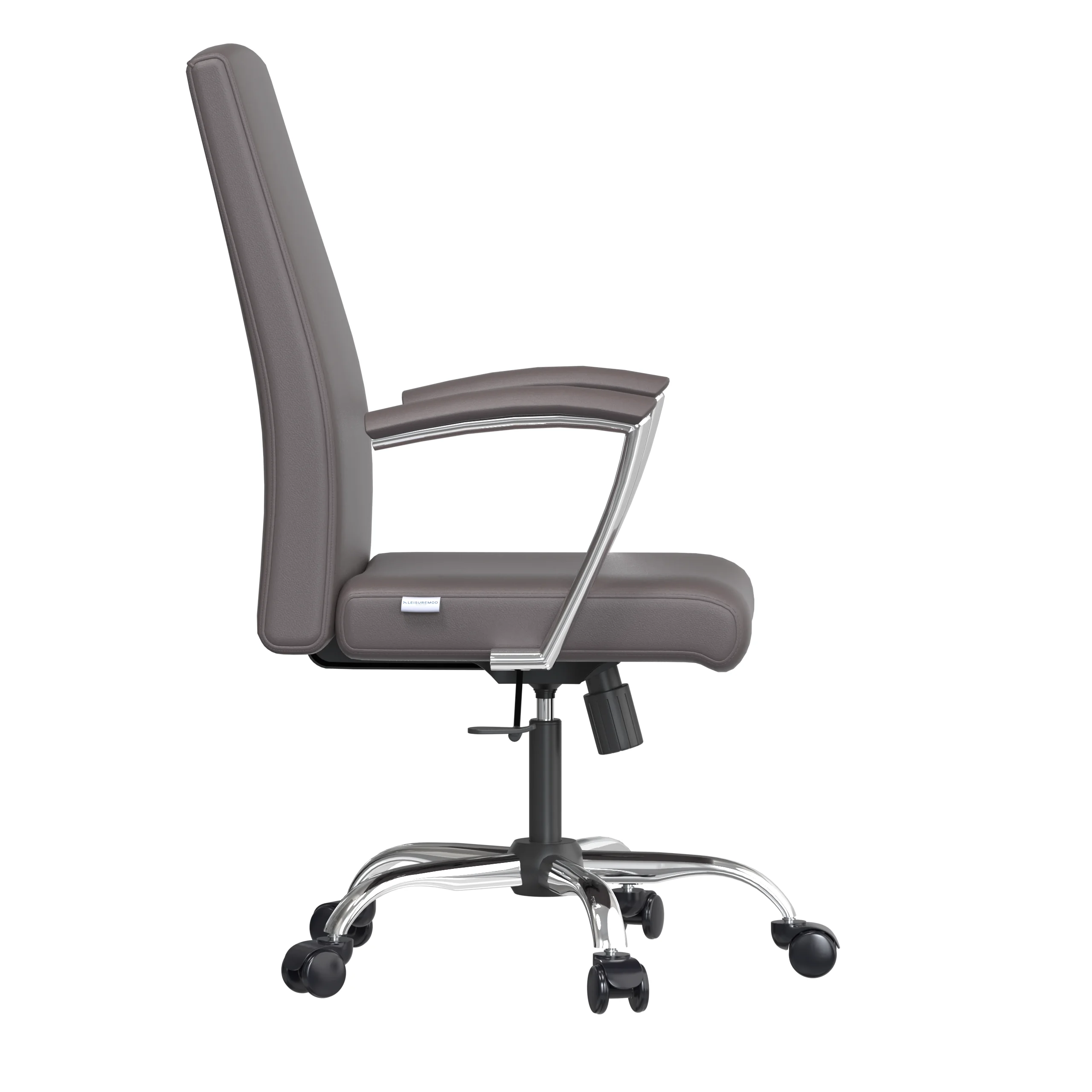 Evander Series Office Chair in Grey Leather