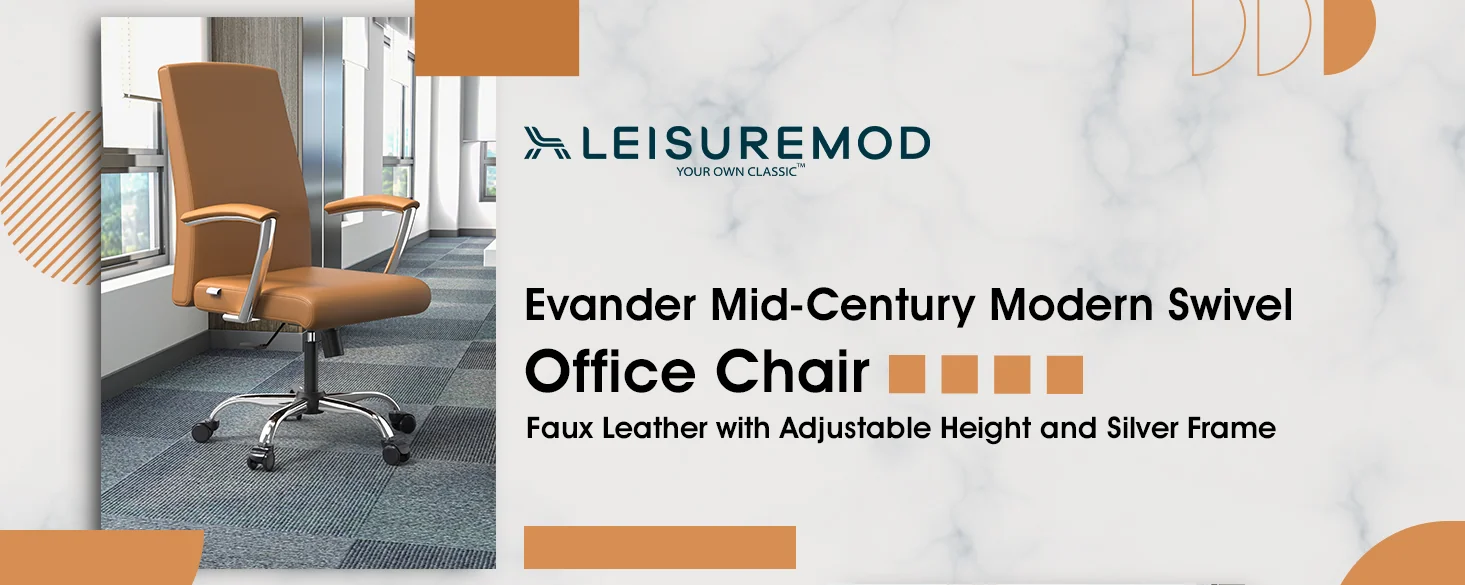 Evander Series Office Chair in Acorn Brown Leather