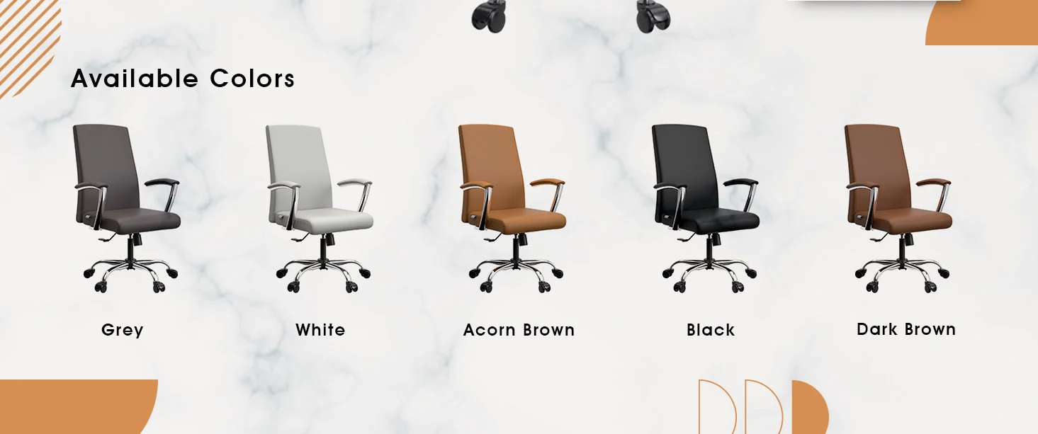 Evander Series Office Chair in Acorn Brown Leather