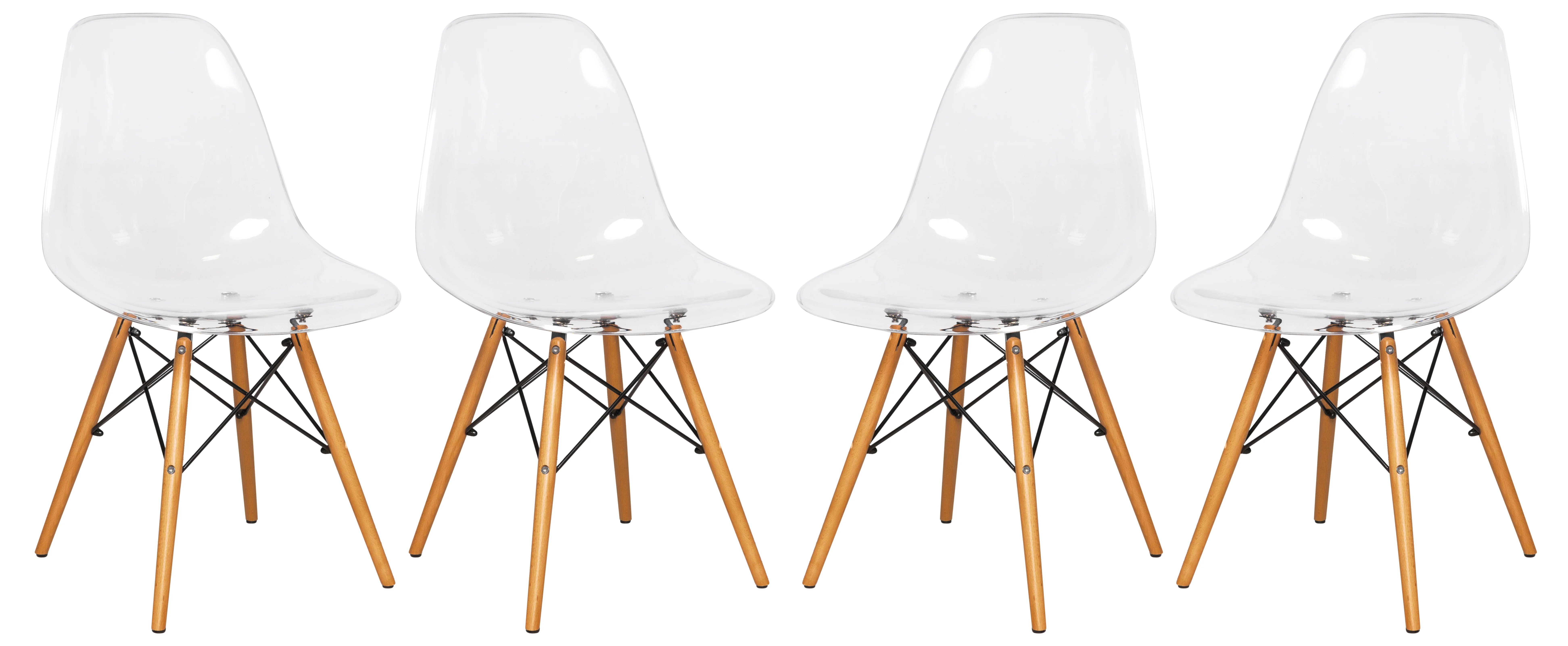 Dover Plastic Molded Dining Side Chair, Set of 4