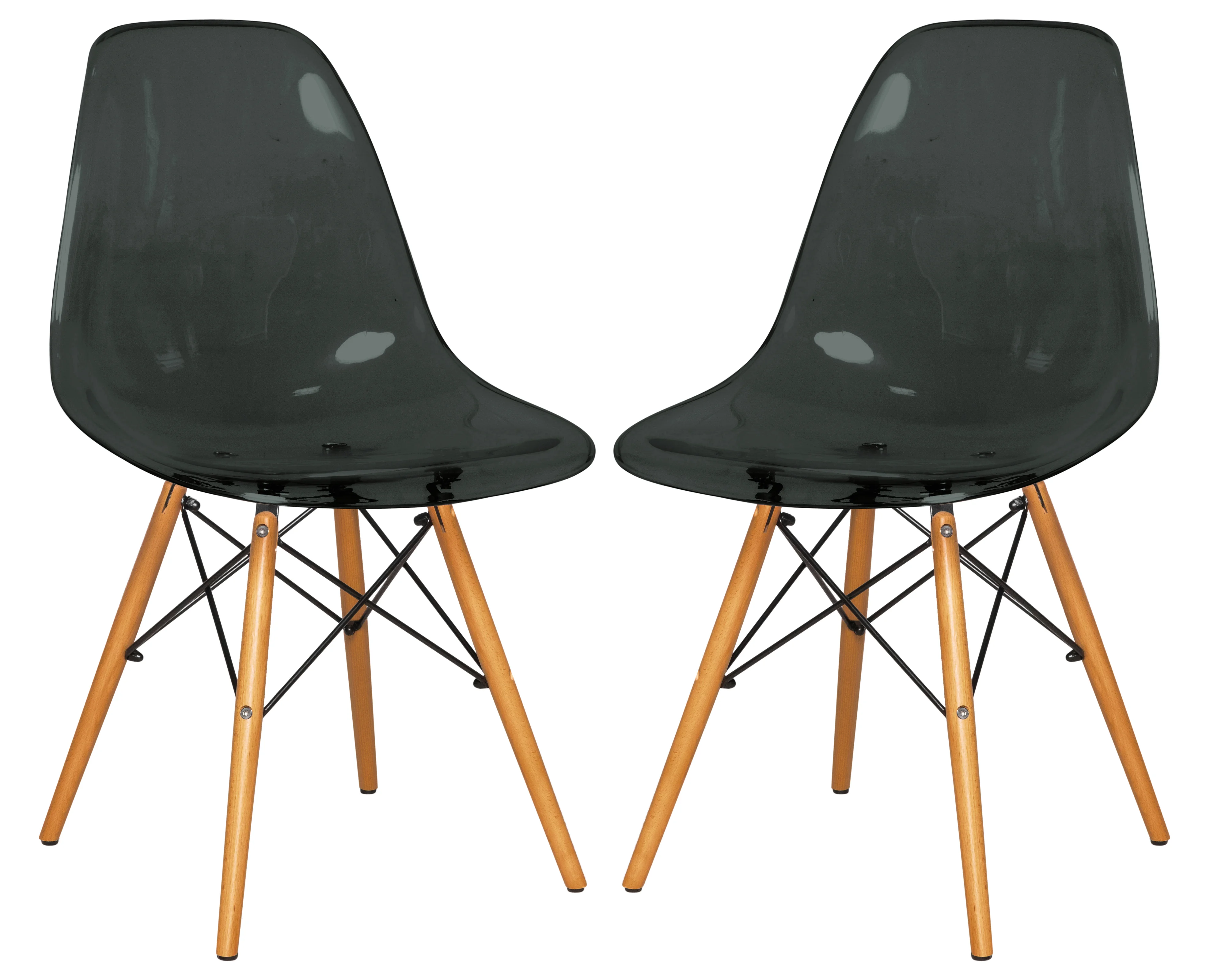 Dover Plastic Molded Dining Side Chair, Set of 2