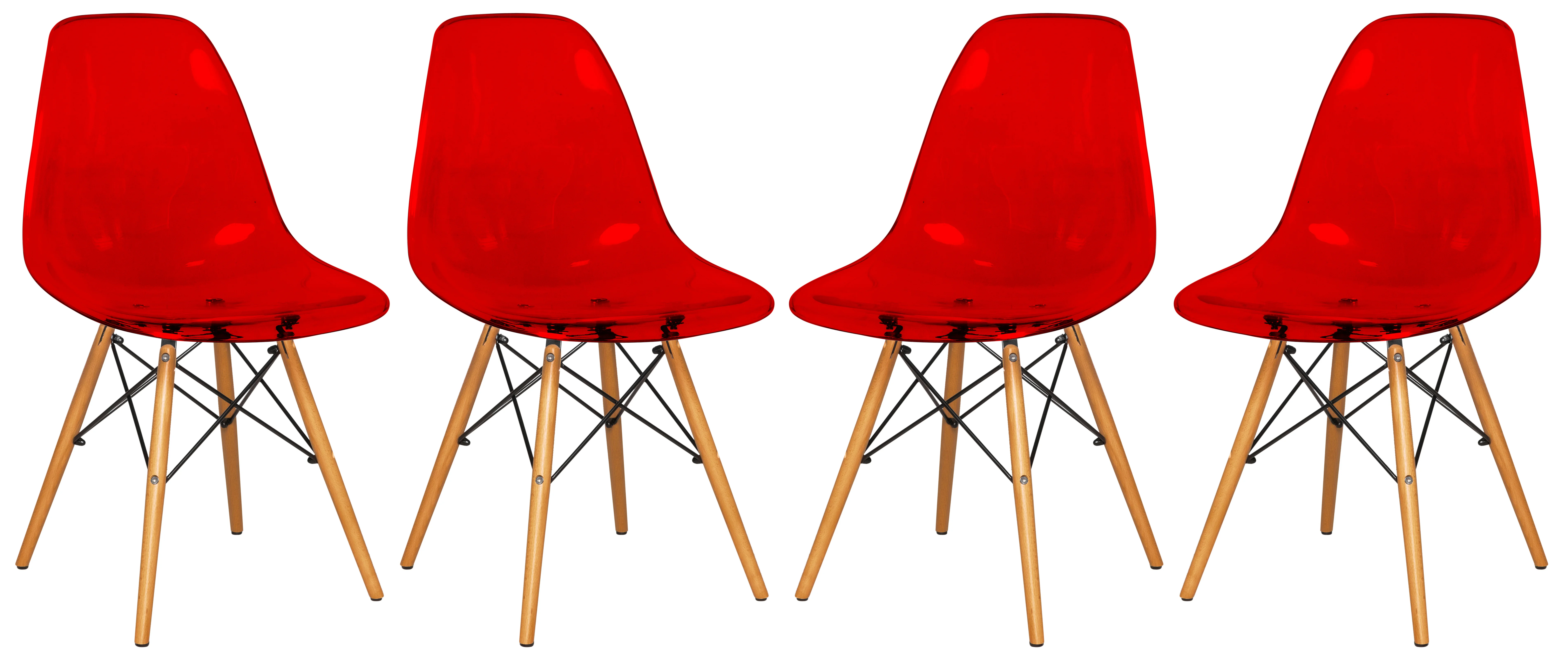 Dover Plastic Molded Dining Side Chair, Set of 4