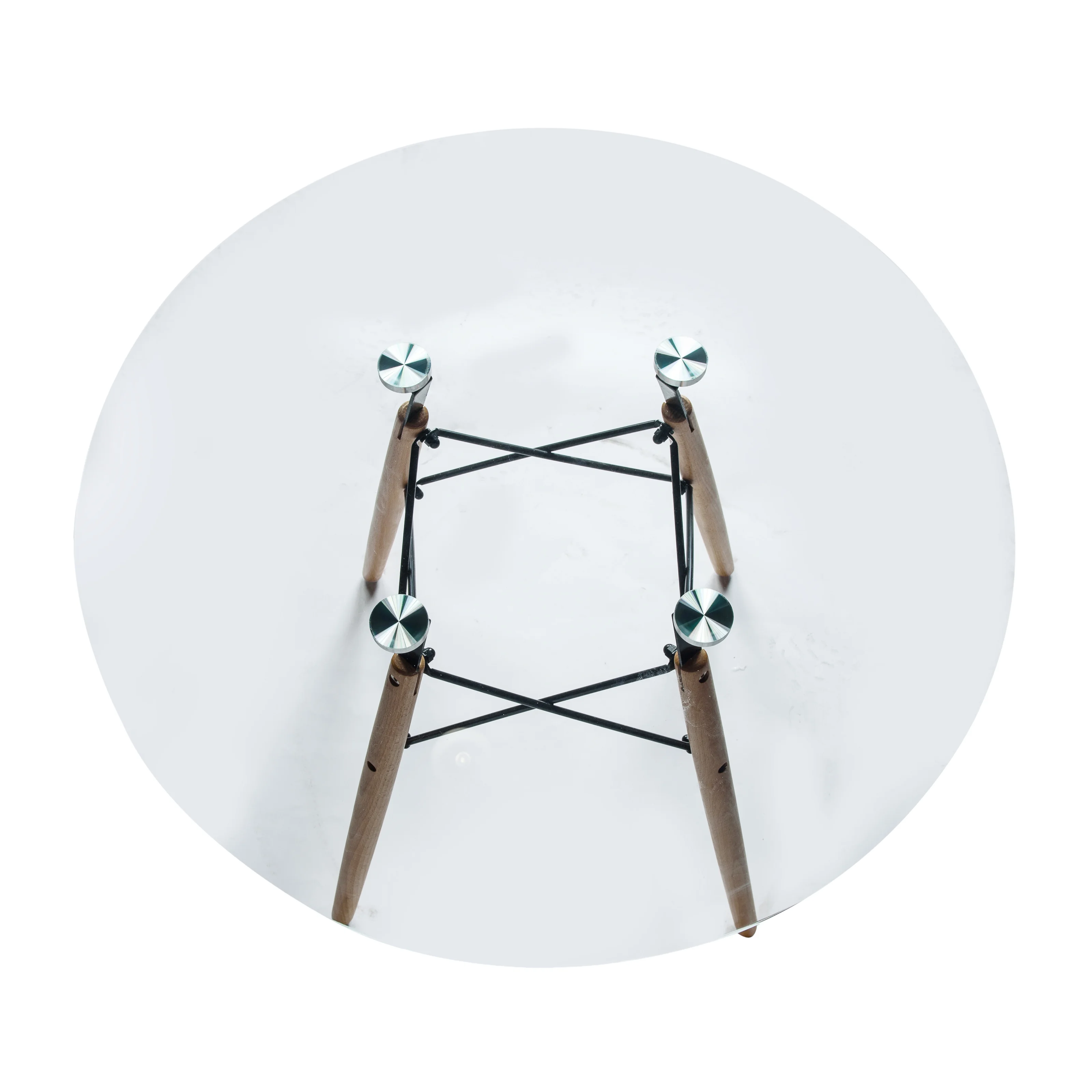 Dover 5-Piece Dining Set with 4 Plastic Chairs in Transparent Blue