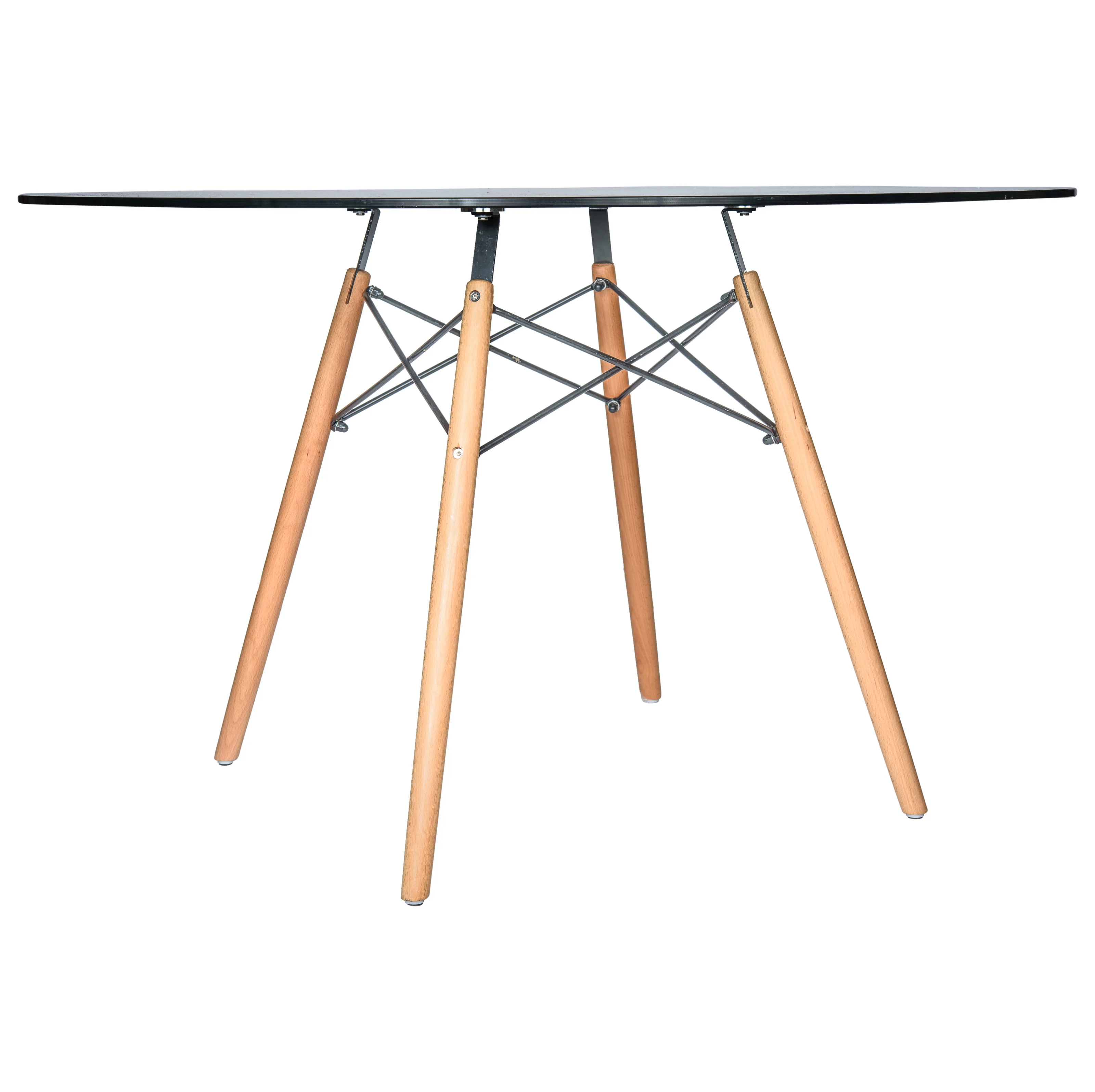 Dover 5-Piece Dining Set with 4 Plastic Chairs in Transparent Orange