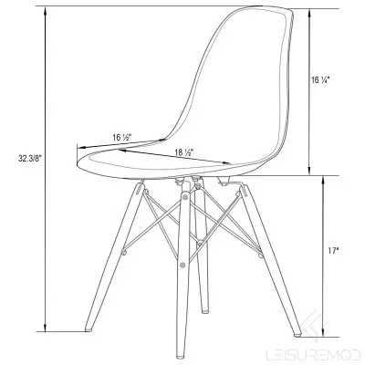 Dover Molded Side Chair with Acrylic Base, Set of 4