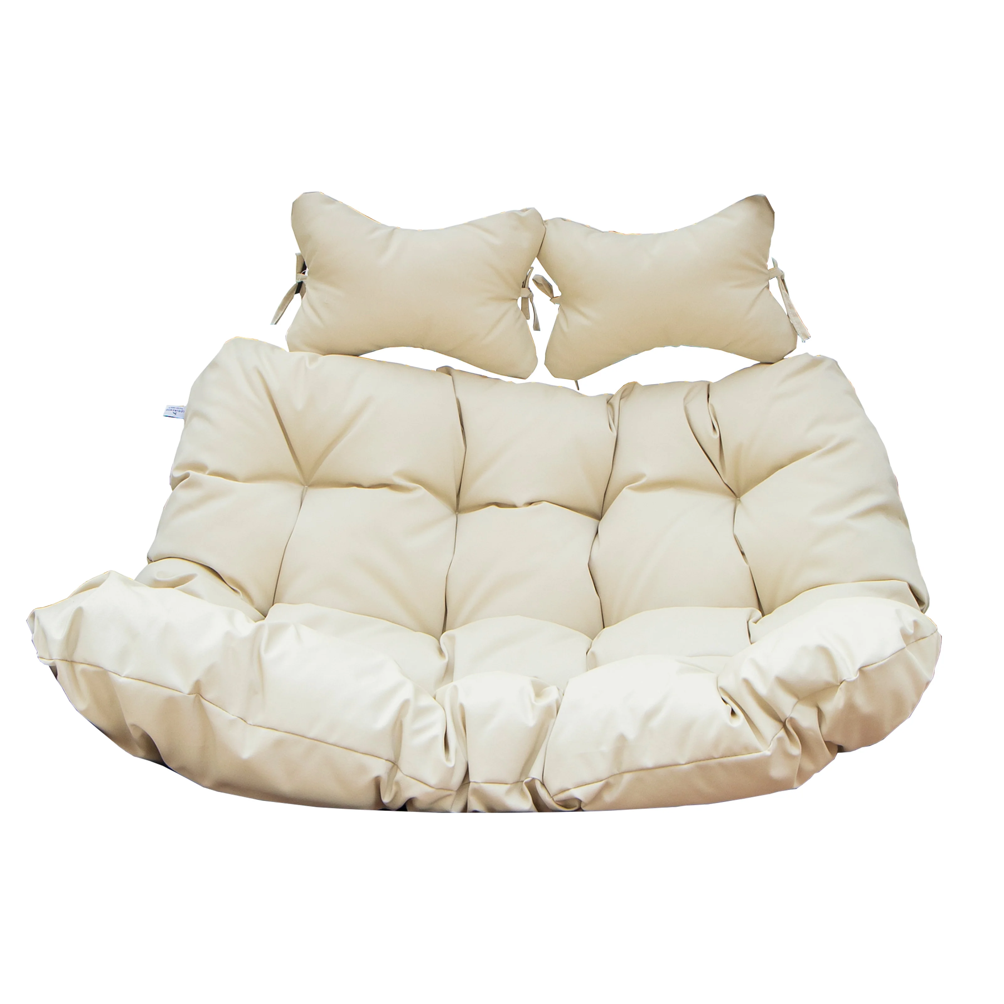 Wicker 2 Person Double Folding Hanging Egg Swing Cushion