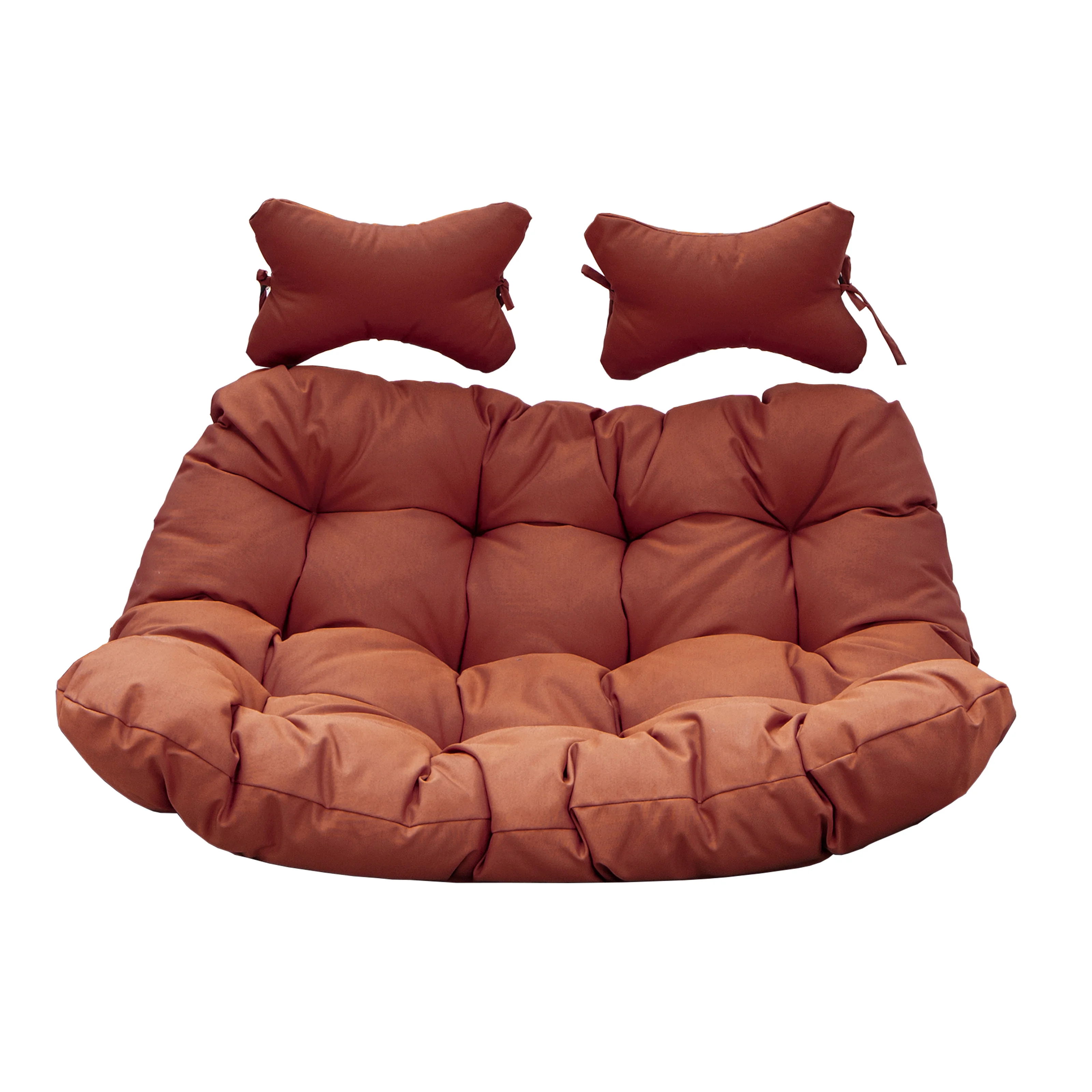 Wicker 2 Person Double Folding Hanging Egg Swing Cushion