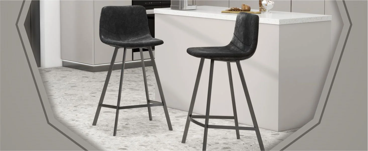 Elland - Counter stool -Charcoal Black