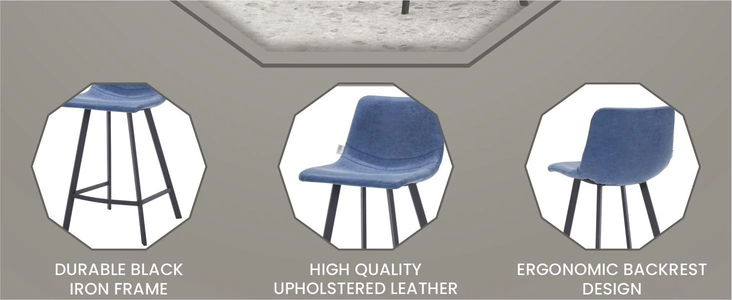 Elland - Counter stool - Peacock Blue