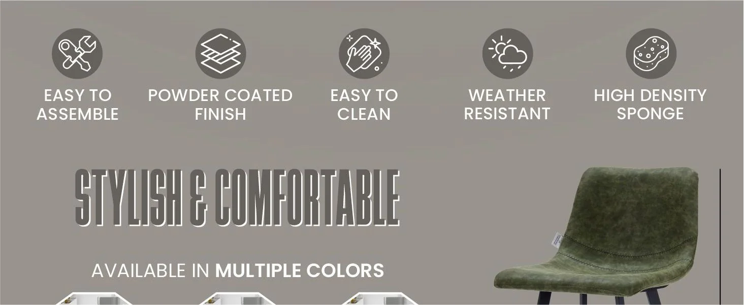 Elland - Counter stool - Olive Green