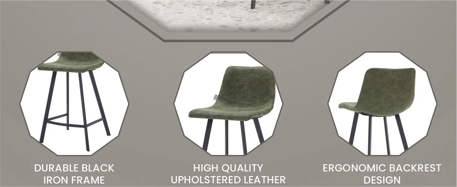 Elland - Counter stool - Olive Green