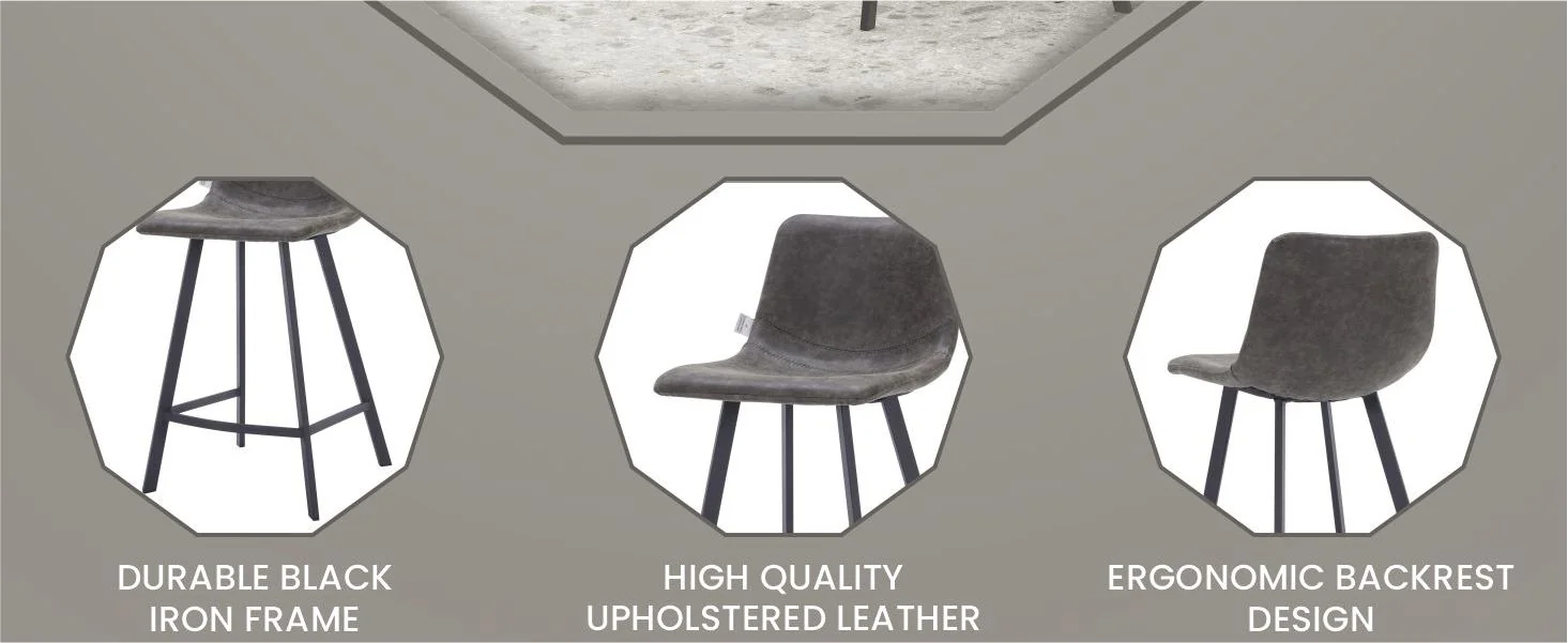 Elland - Counter stool - Grey