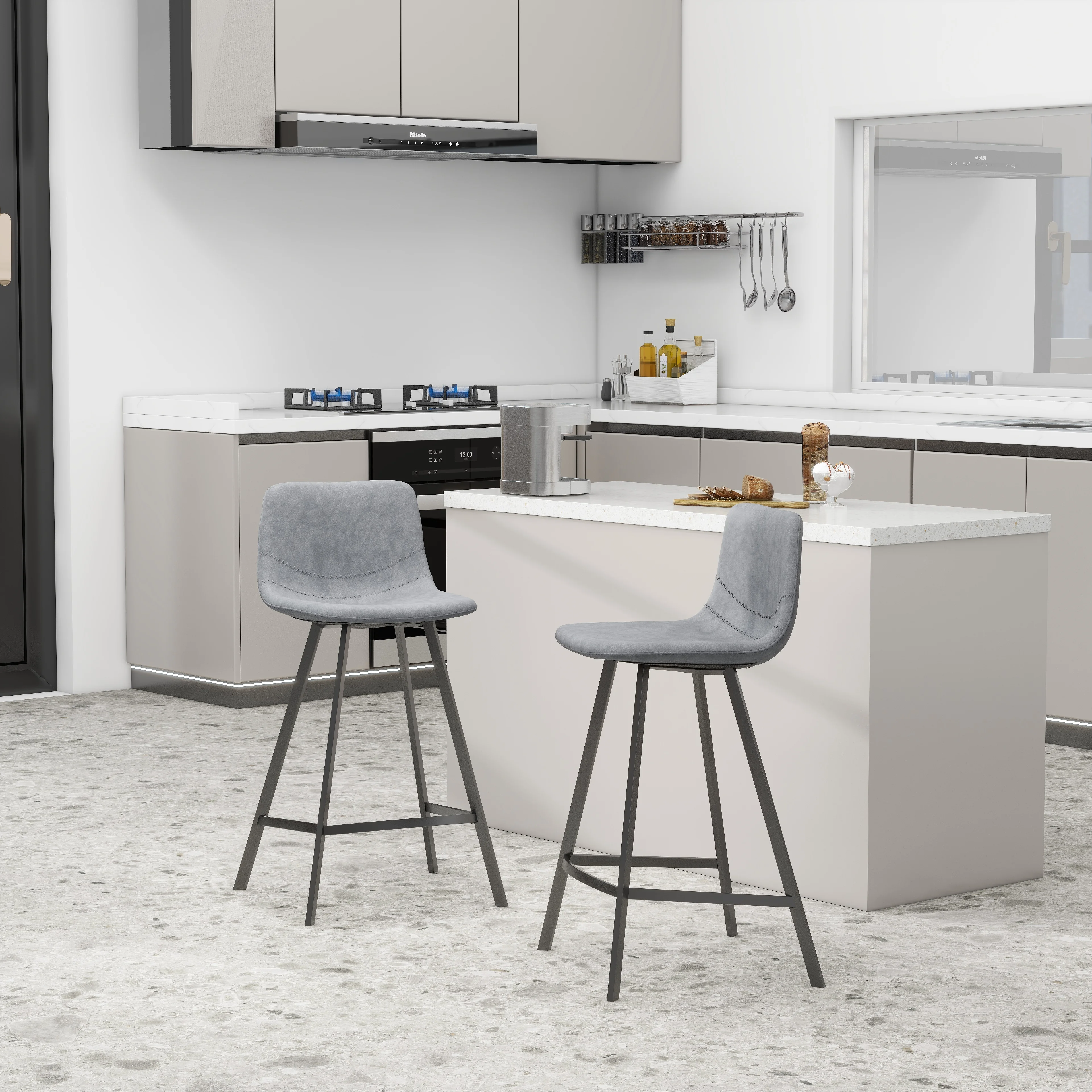 Elland - Counter stool -Light Grey