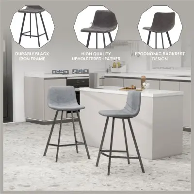 Elland - Counter stool -Light Grey