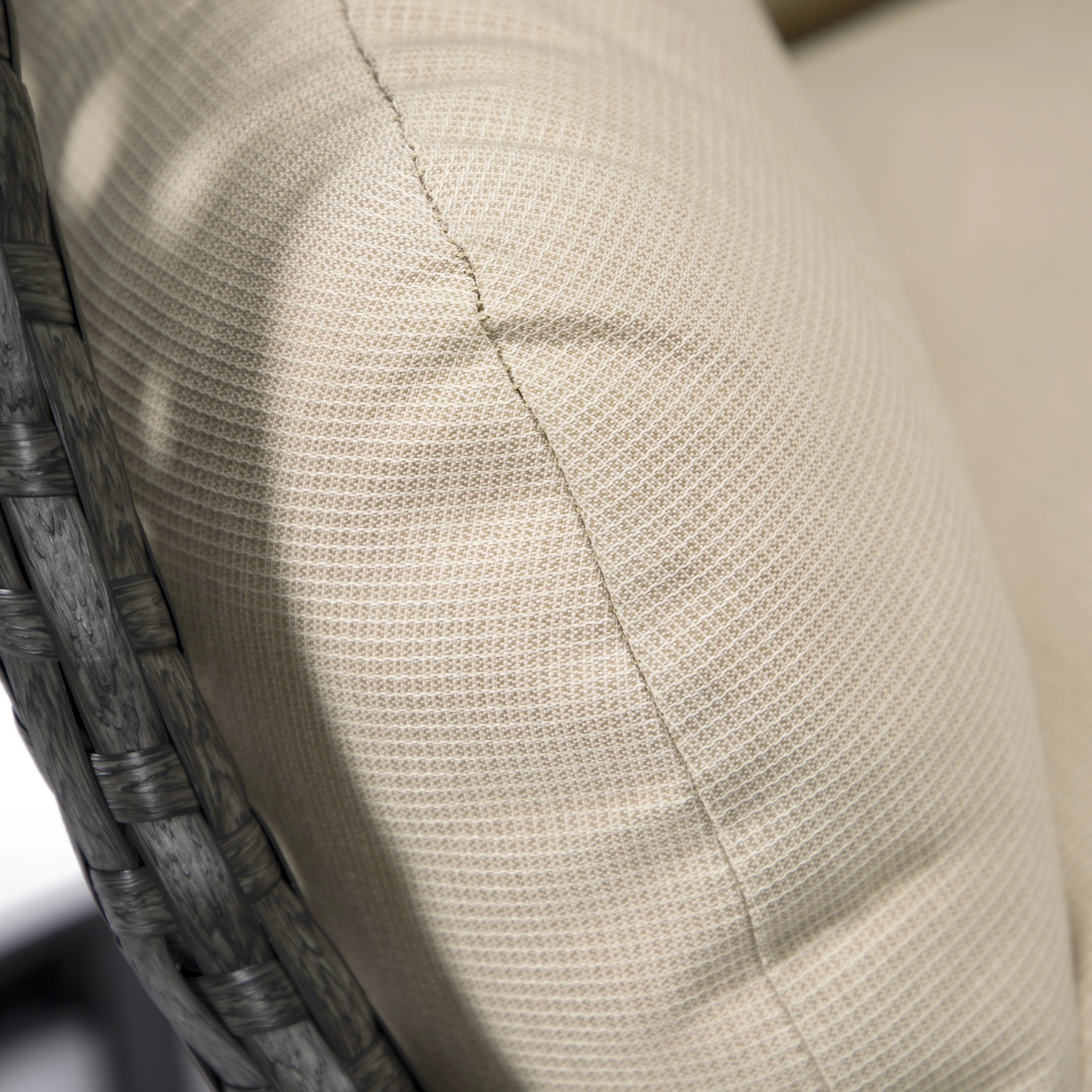 Charcoal Wicker Hanging Egg Swing Chair