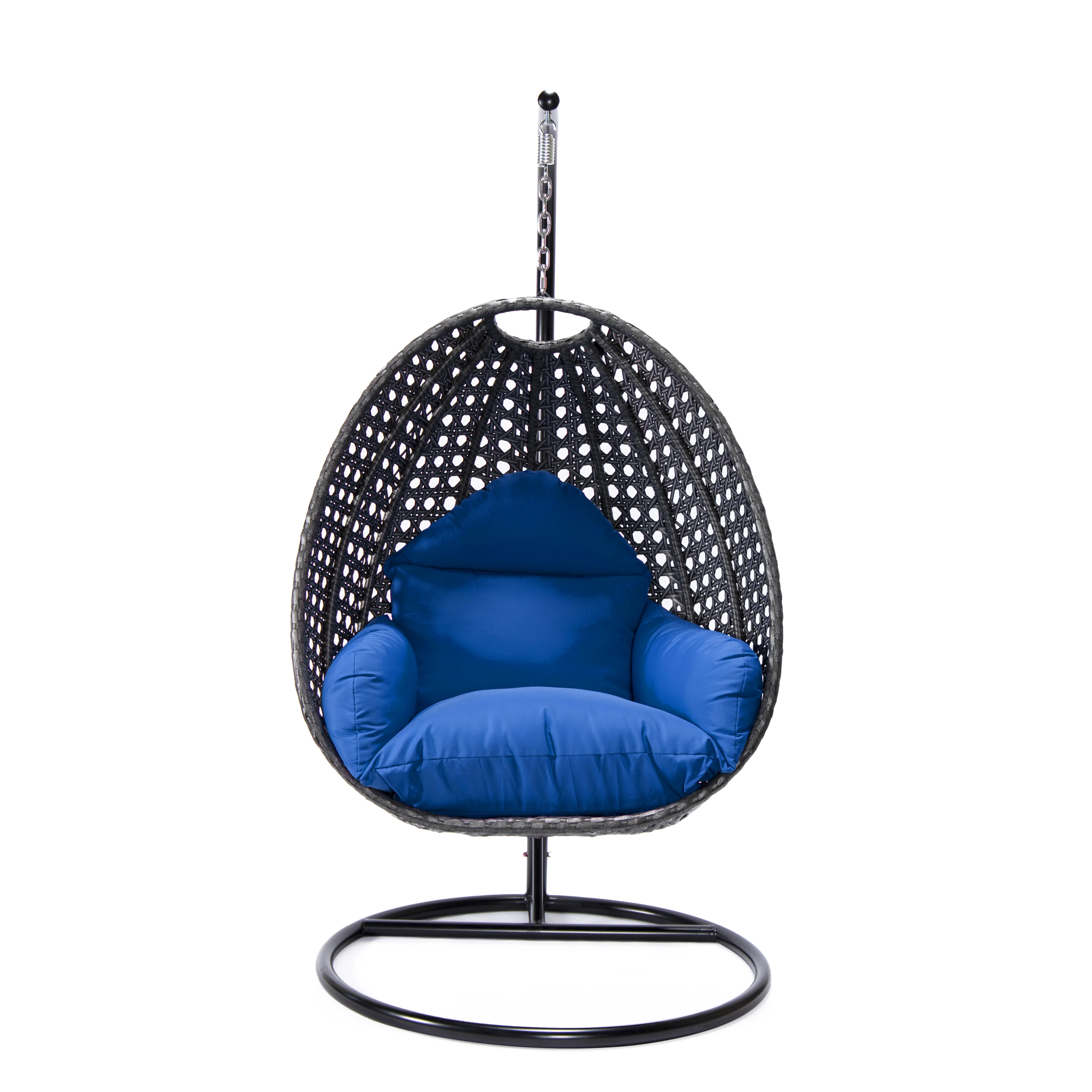 Charcoal Wicker Hanging Egg Swing Chair
