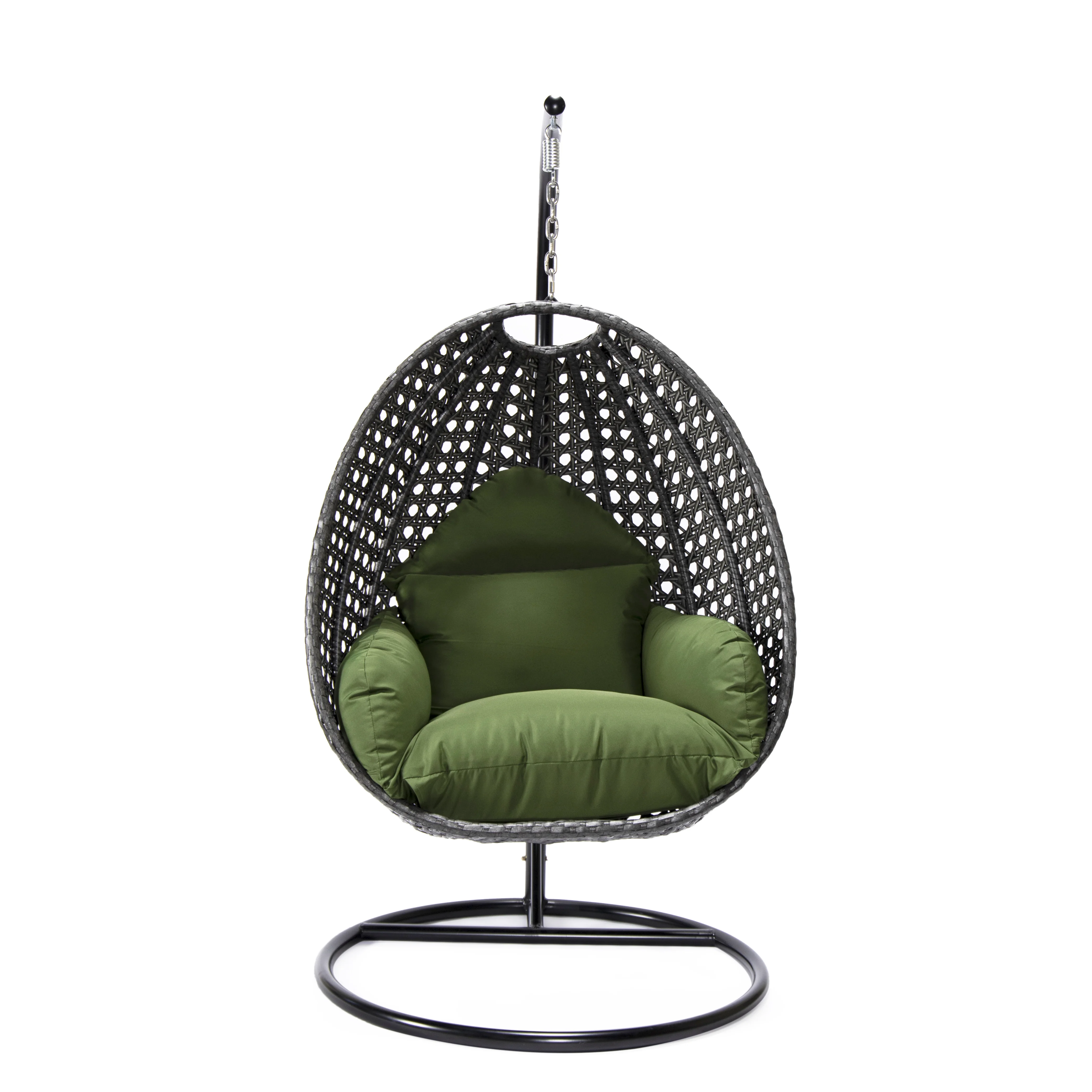 Charcoal Wicker Hanging Egg Swing Chair