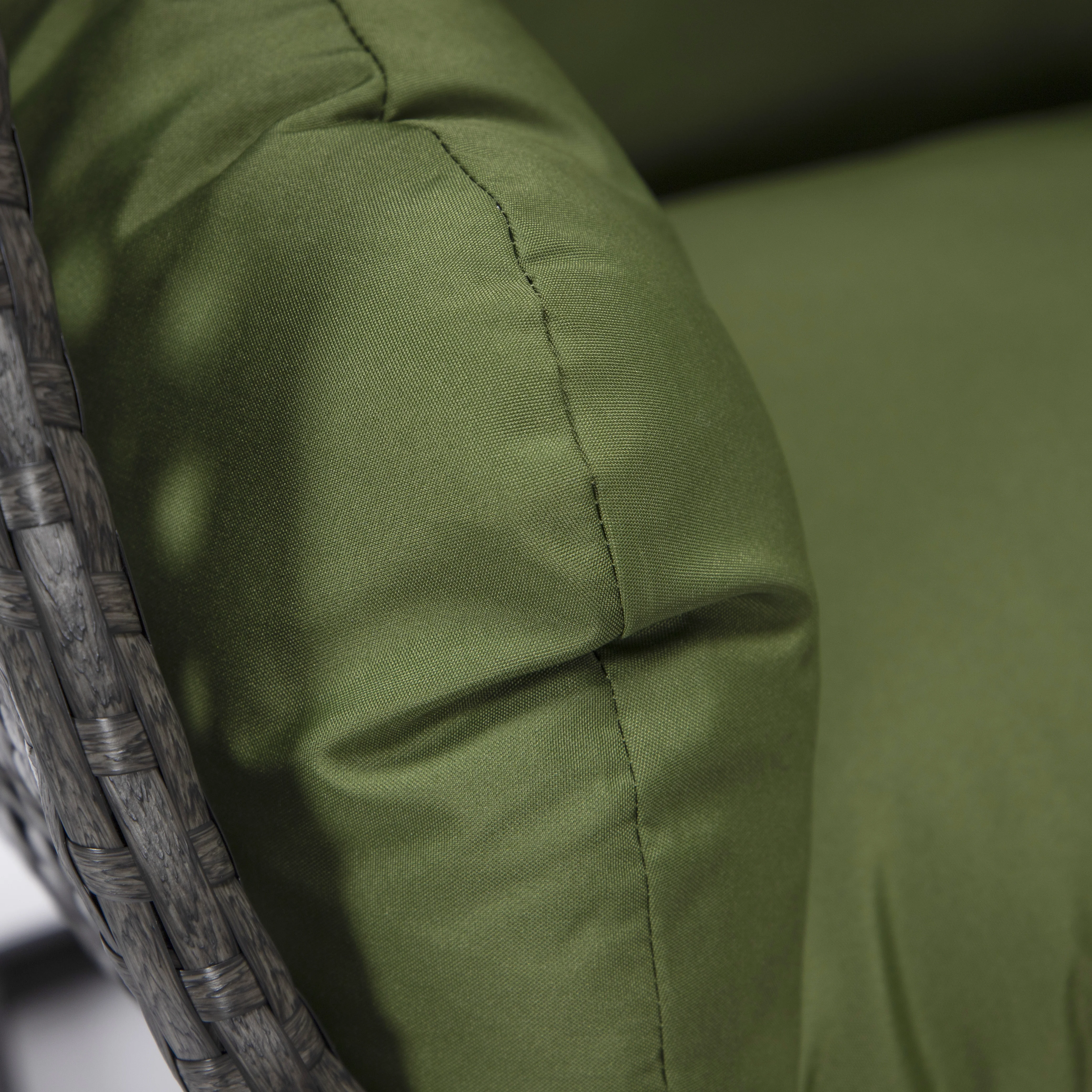 Charcoal Wicker Hanging Egg Swing Chair