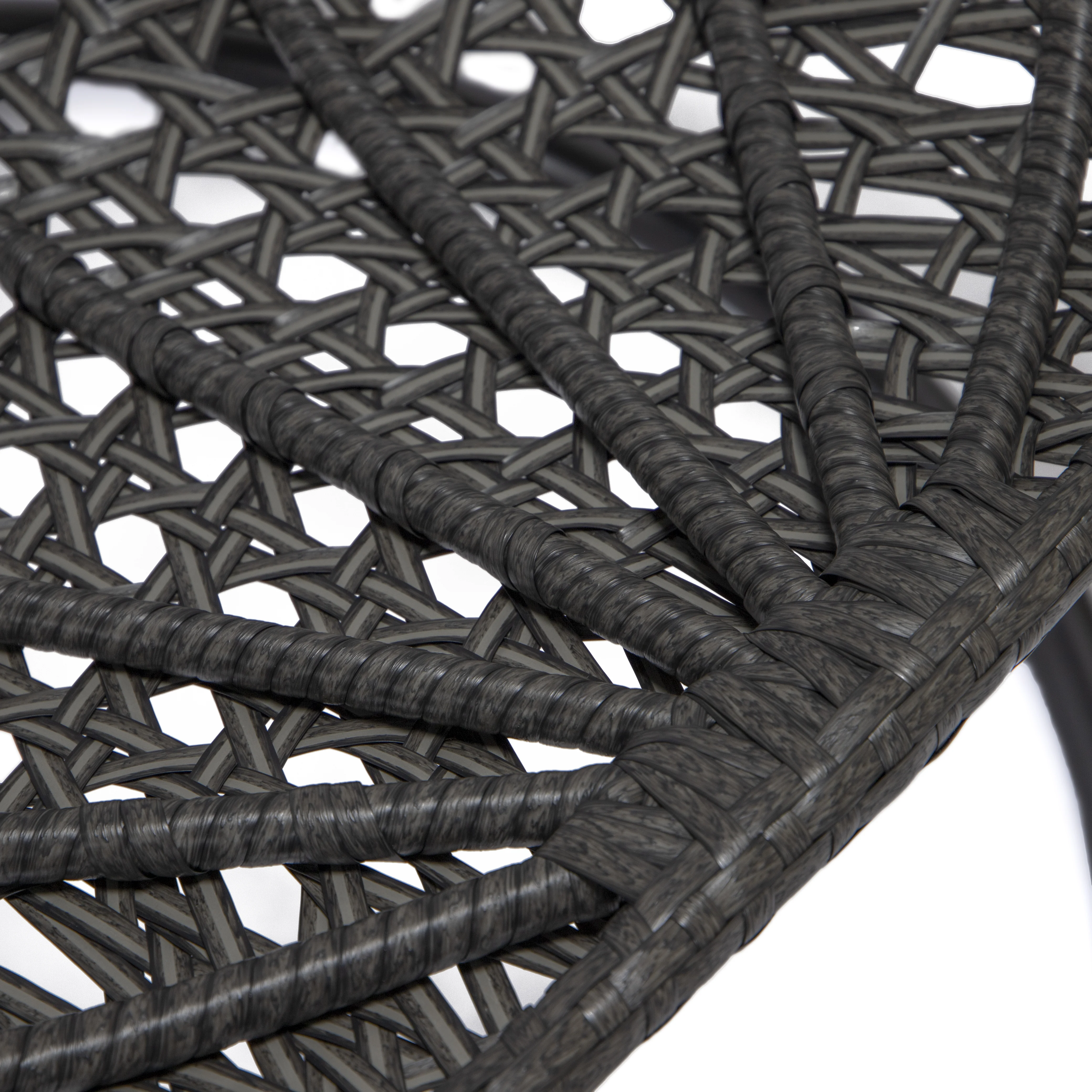 Charcoal Wicker Hanging Egg Swing Chair