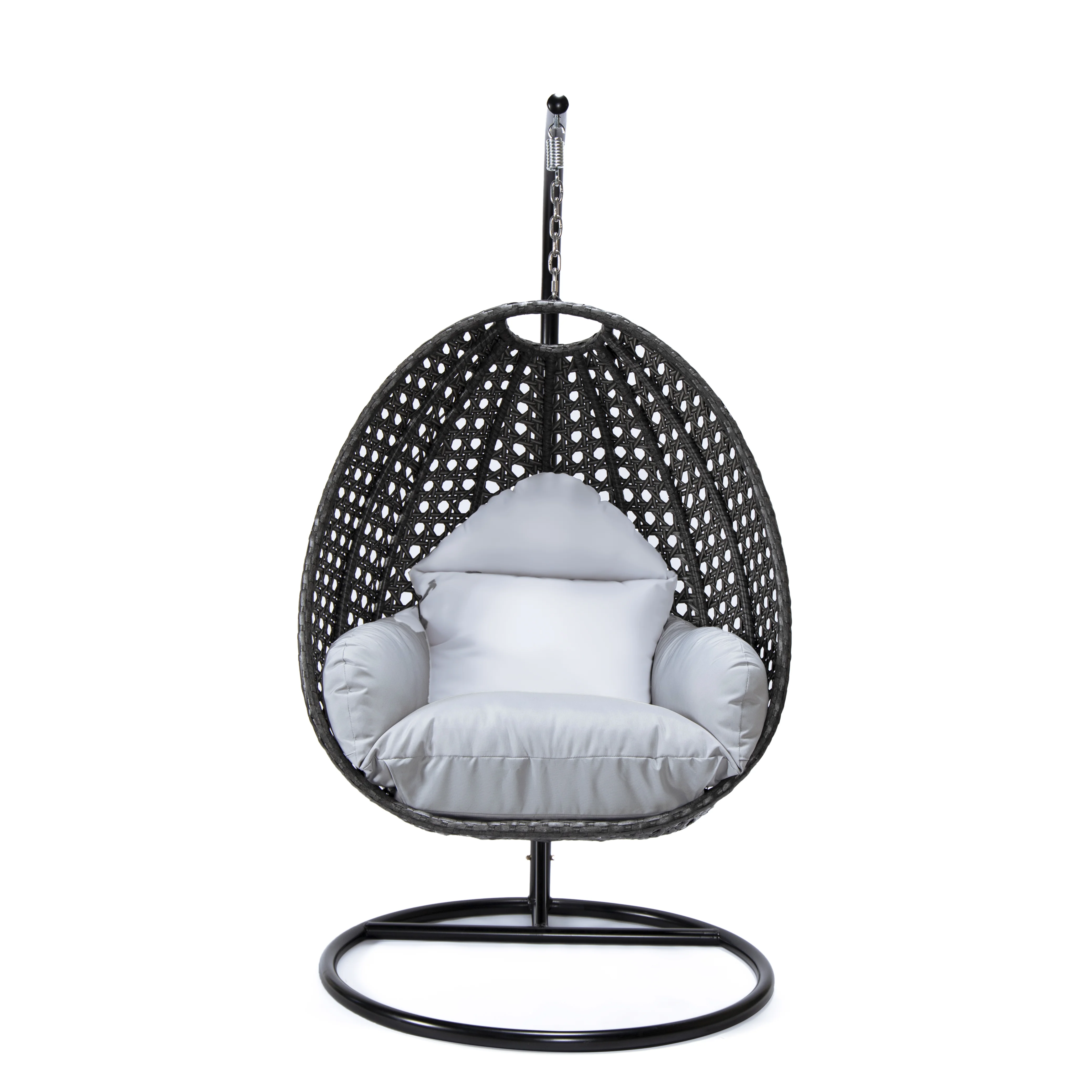 Charcoal Wicker Hanging Egg Swing Chair