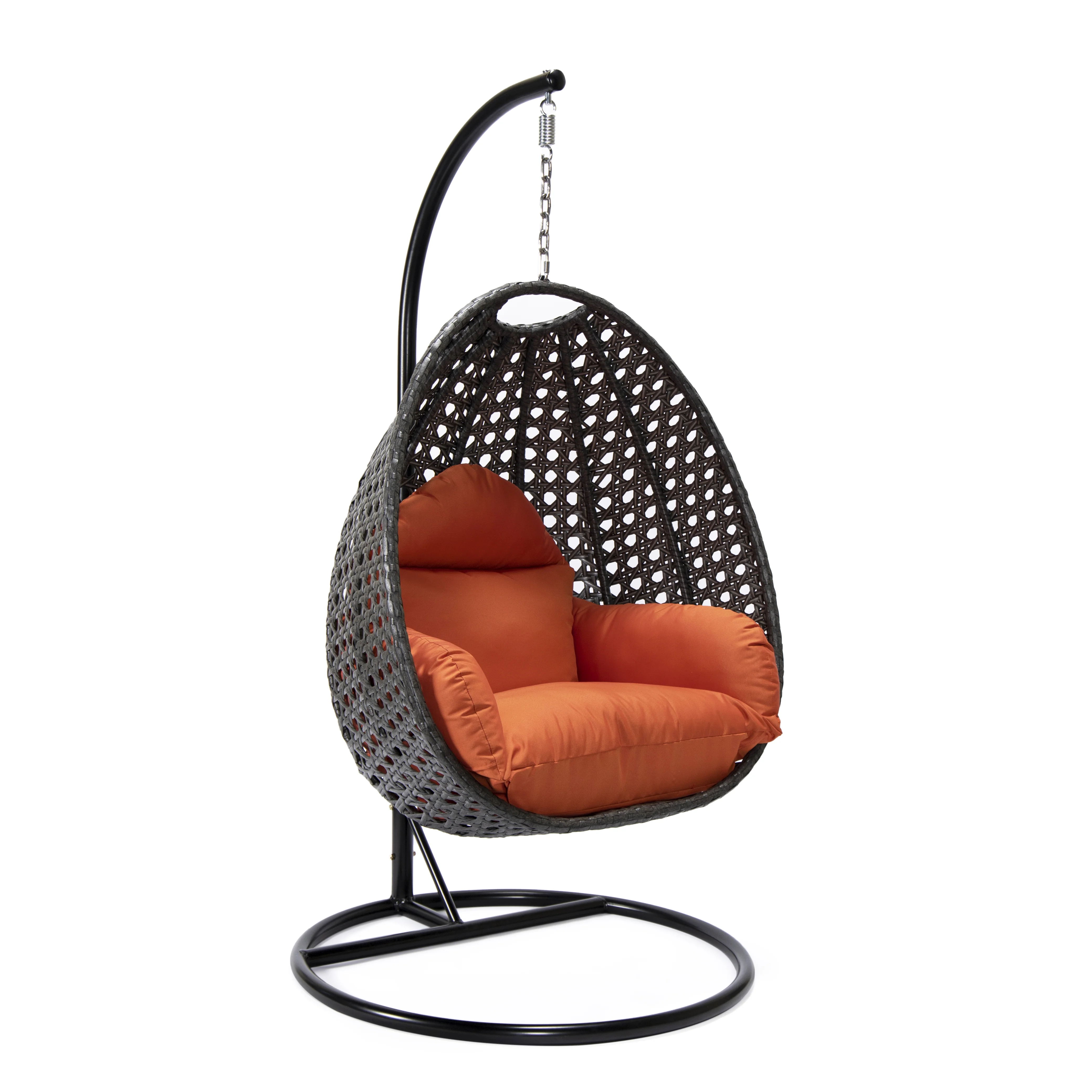 Charcoal Wicker Hanging Egg Swing Chair