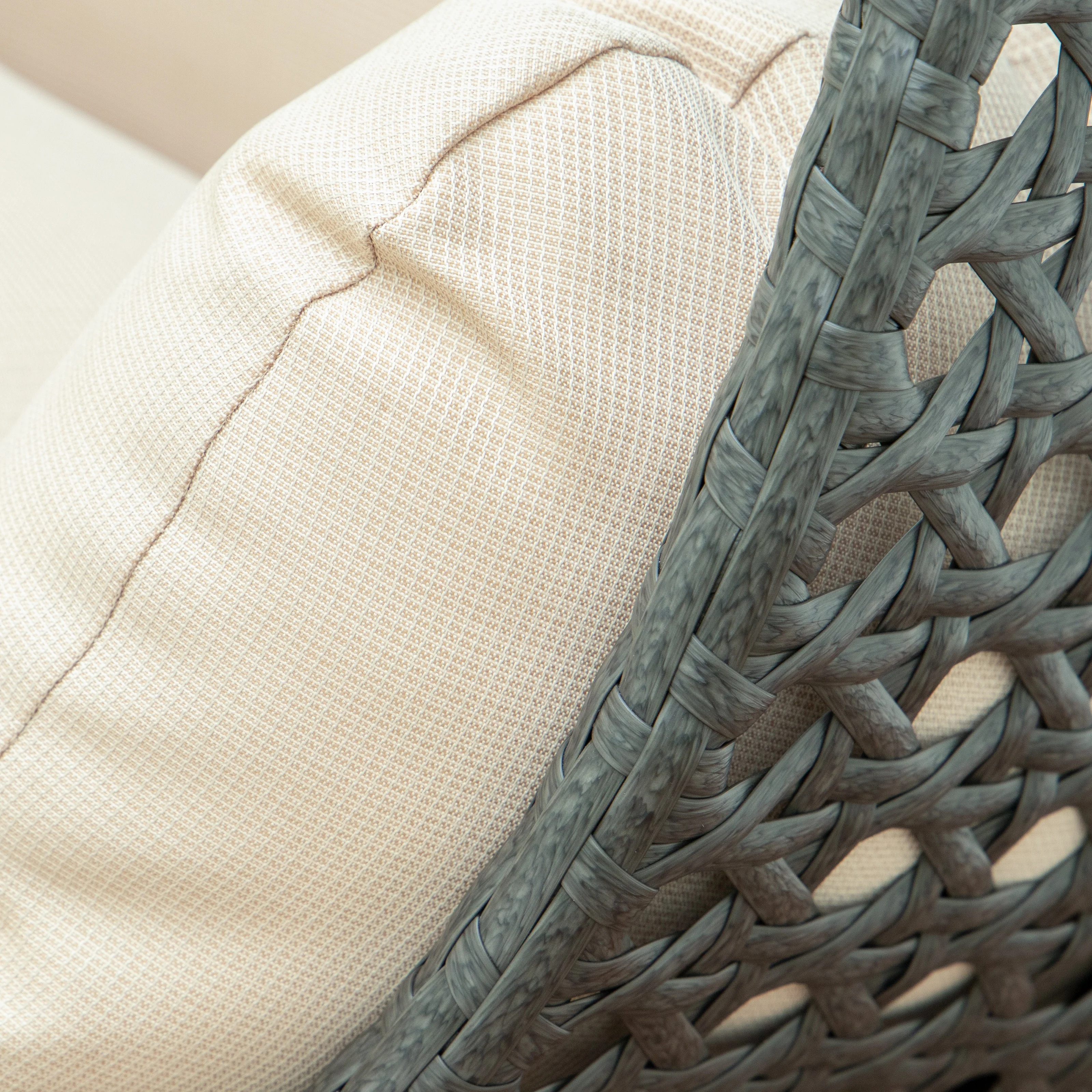 Charcoal Wicker Hanging 2 person Egg Swing Chair